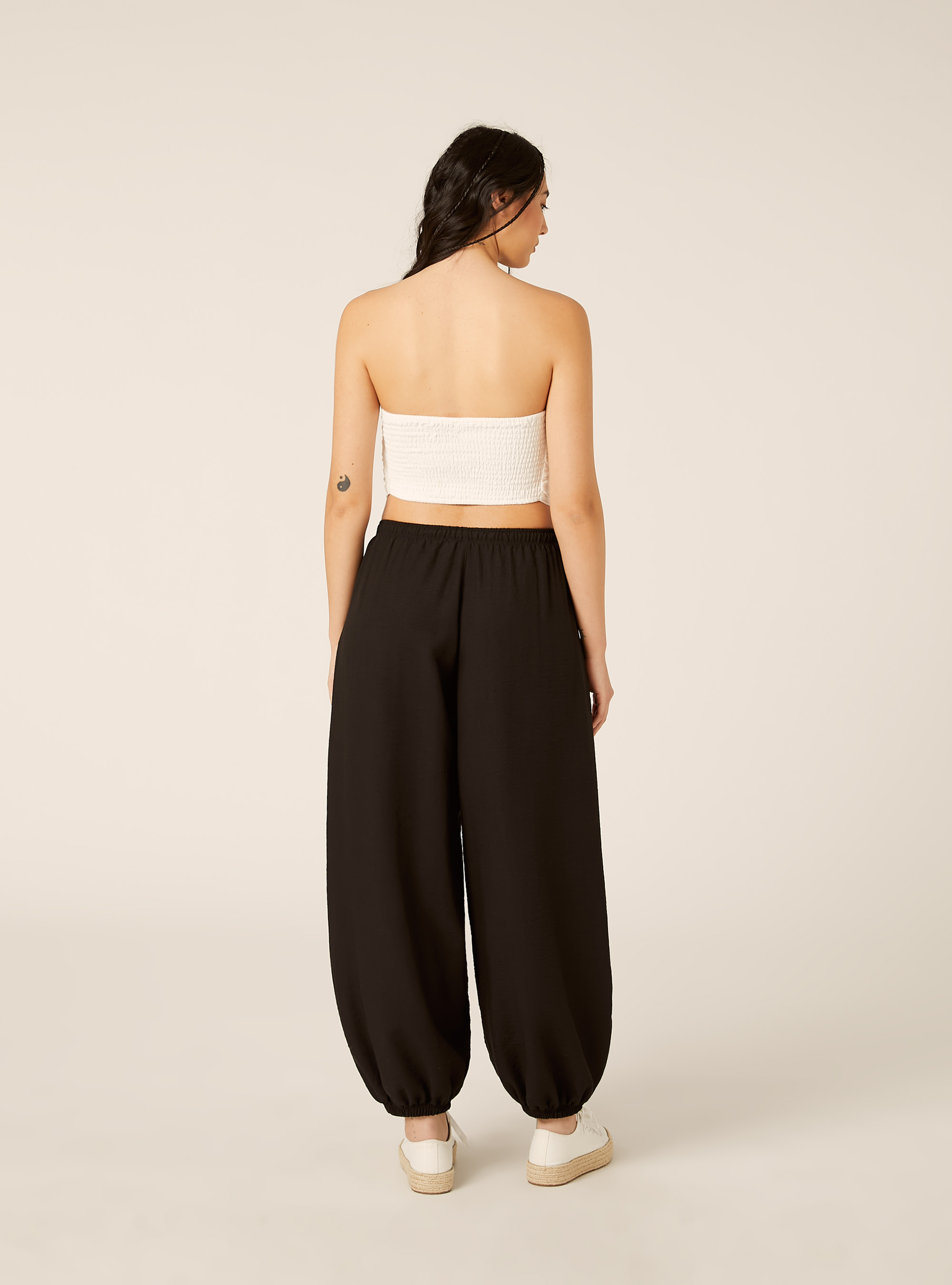 Pantalon Coupe Balloon, BK1 BLACK