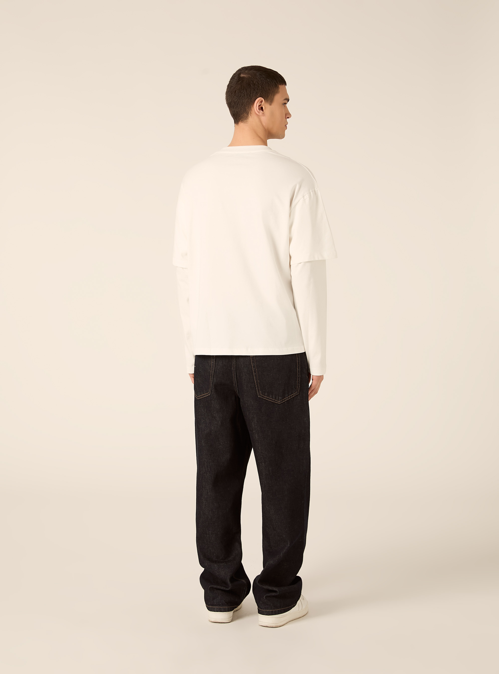 T-Shirt mit Layering-Effekt, WH1 OFF WHITE