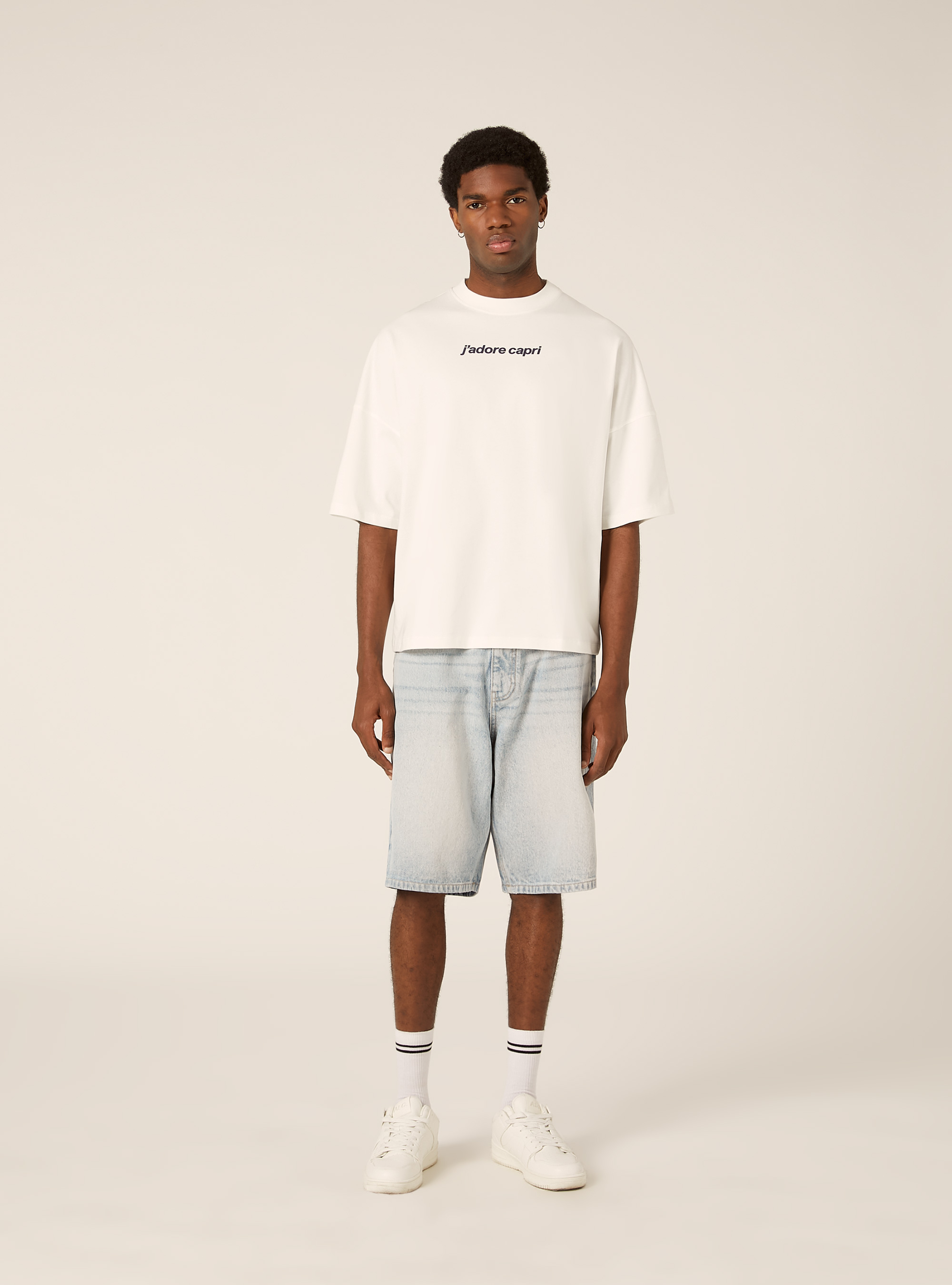 Boxy Fit T-Shirt Capri Amore Mio, WH1 OFF WHITE
