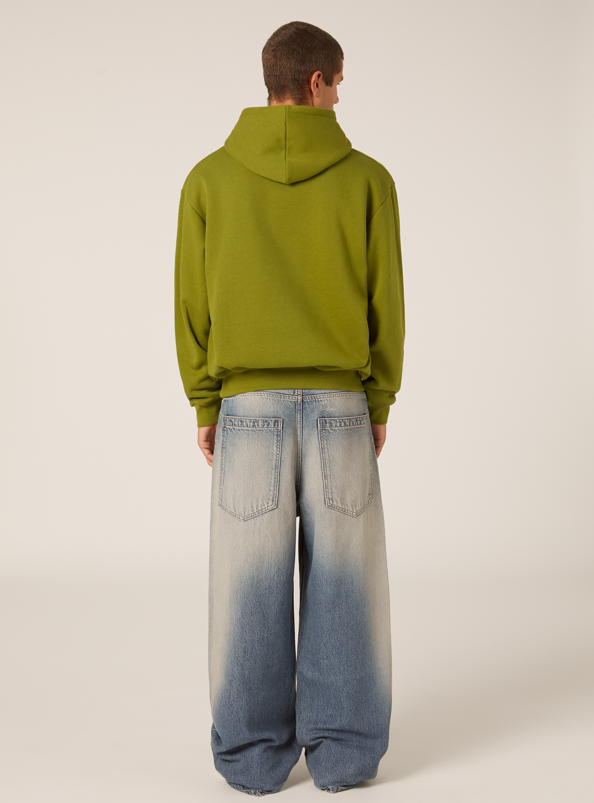 Sweat &agrave; capuche coupe boxy, GN3 GREEN LIGHT