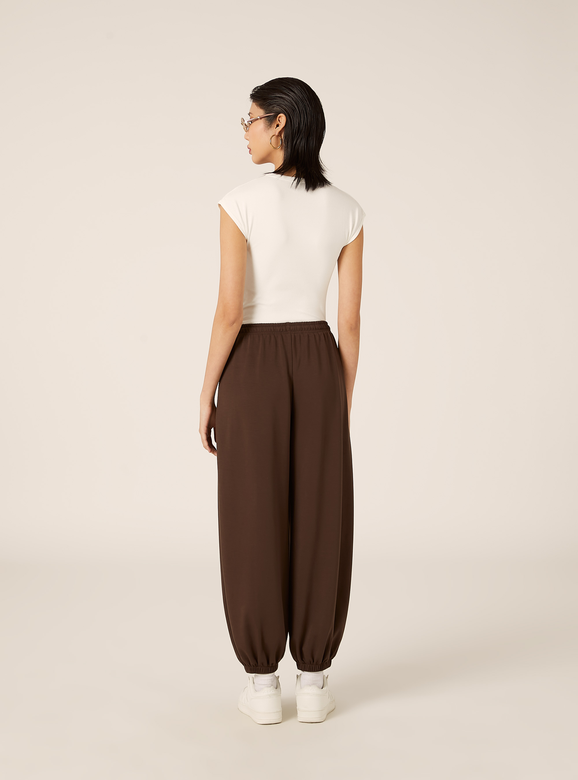 Balloon fit modal joggers, BR2 BROWN MEDIUM