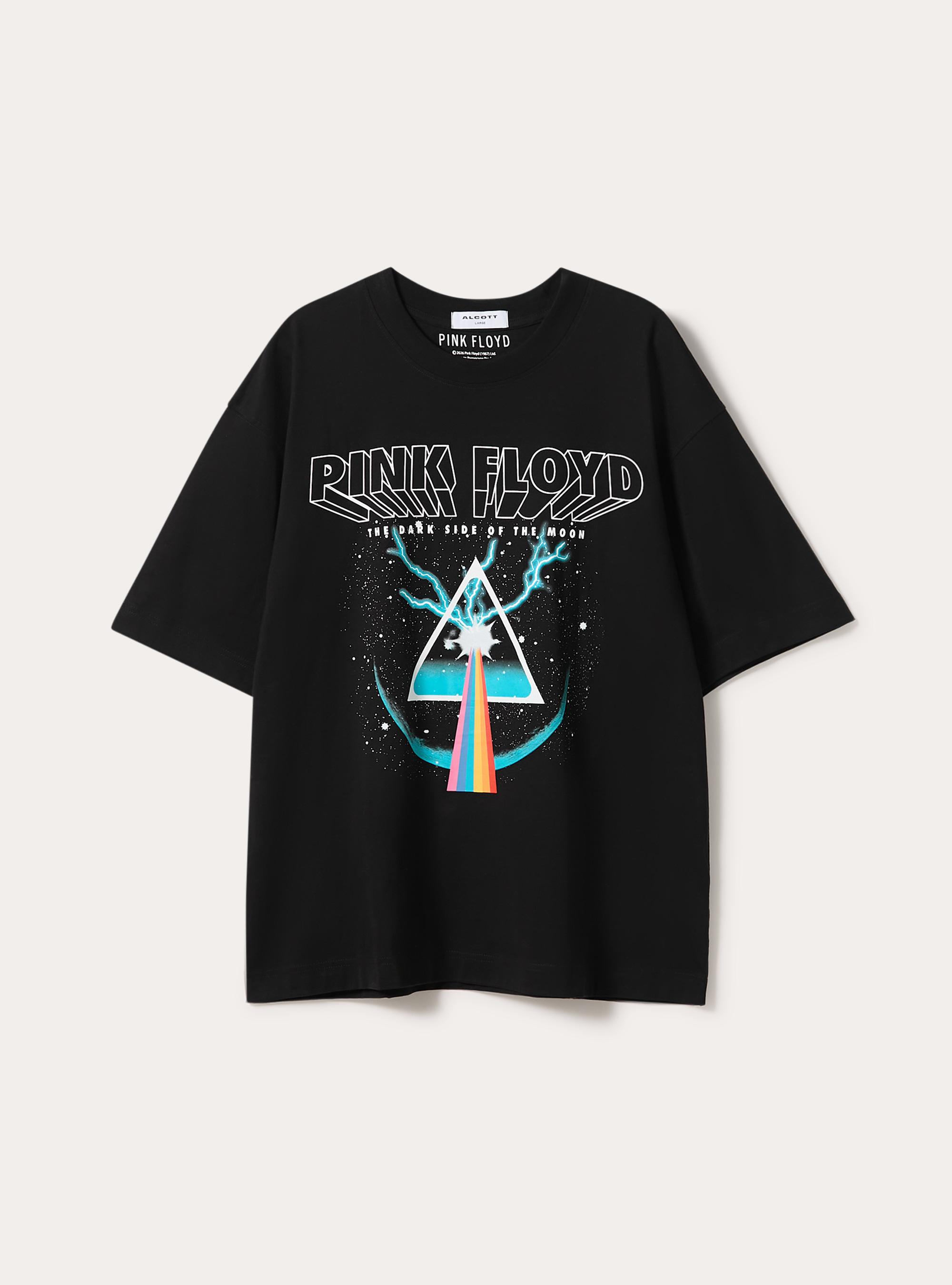 Camiseta boxy fit Pink Floyd / Alcott, BK1 BLACK