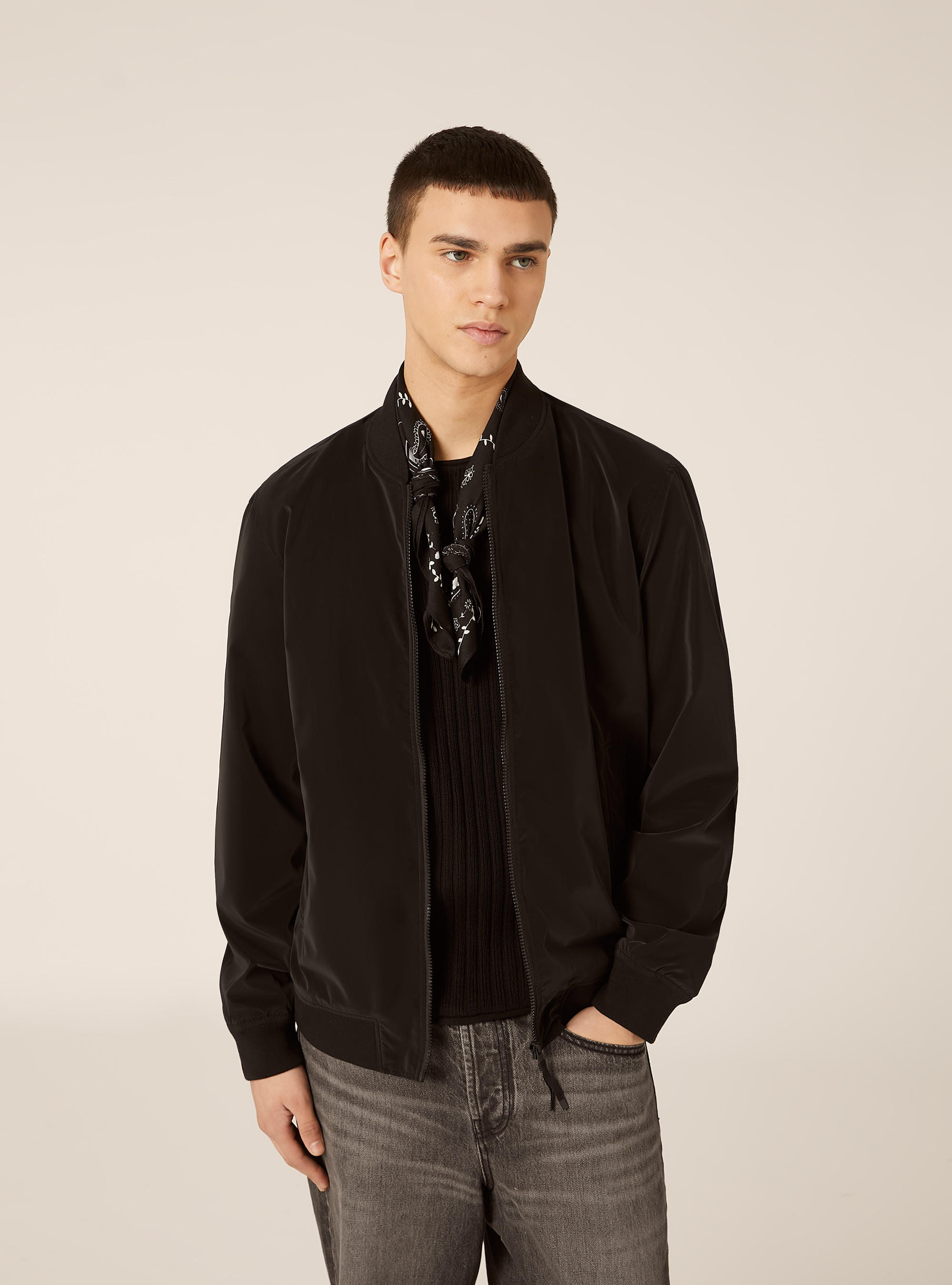 Regular fit bomber jacket, BK1 BLACK