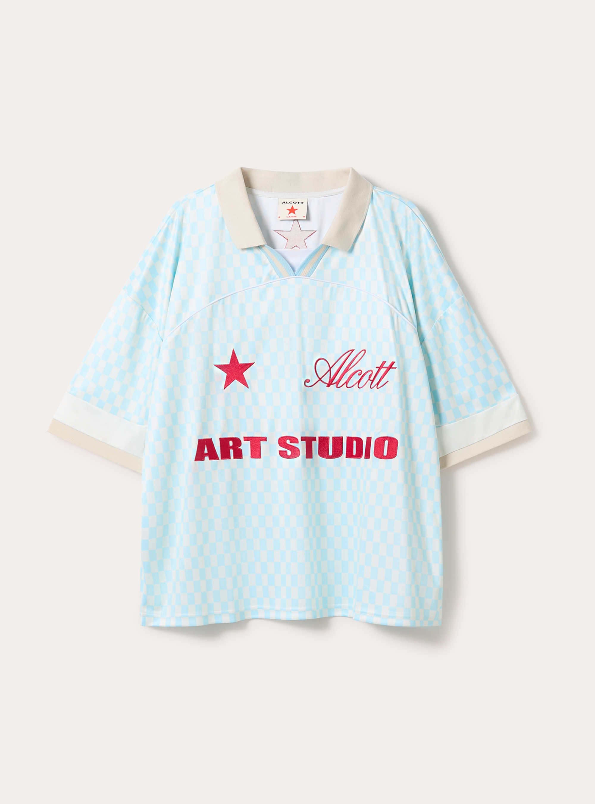 Polo con estampado Art Studio, AZ3 AZURE LIGHT