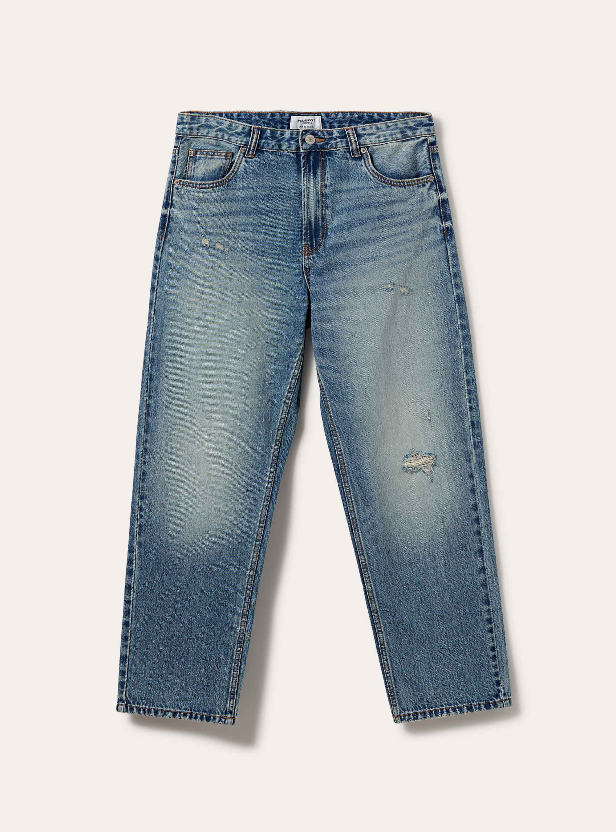 Jeans straight fit, D201 AZZURRE MED OVERDYE