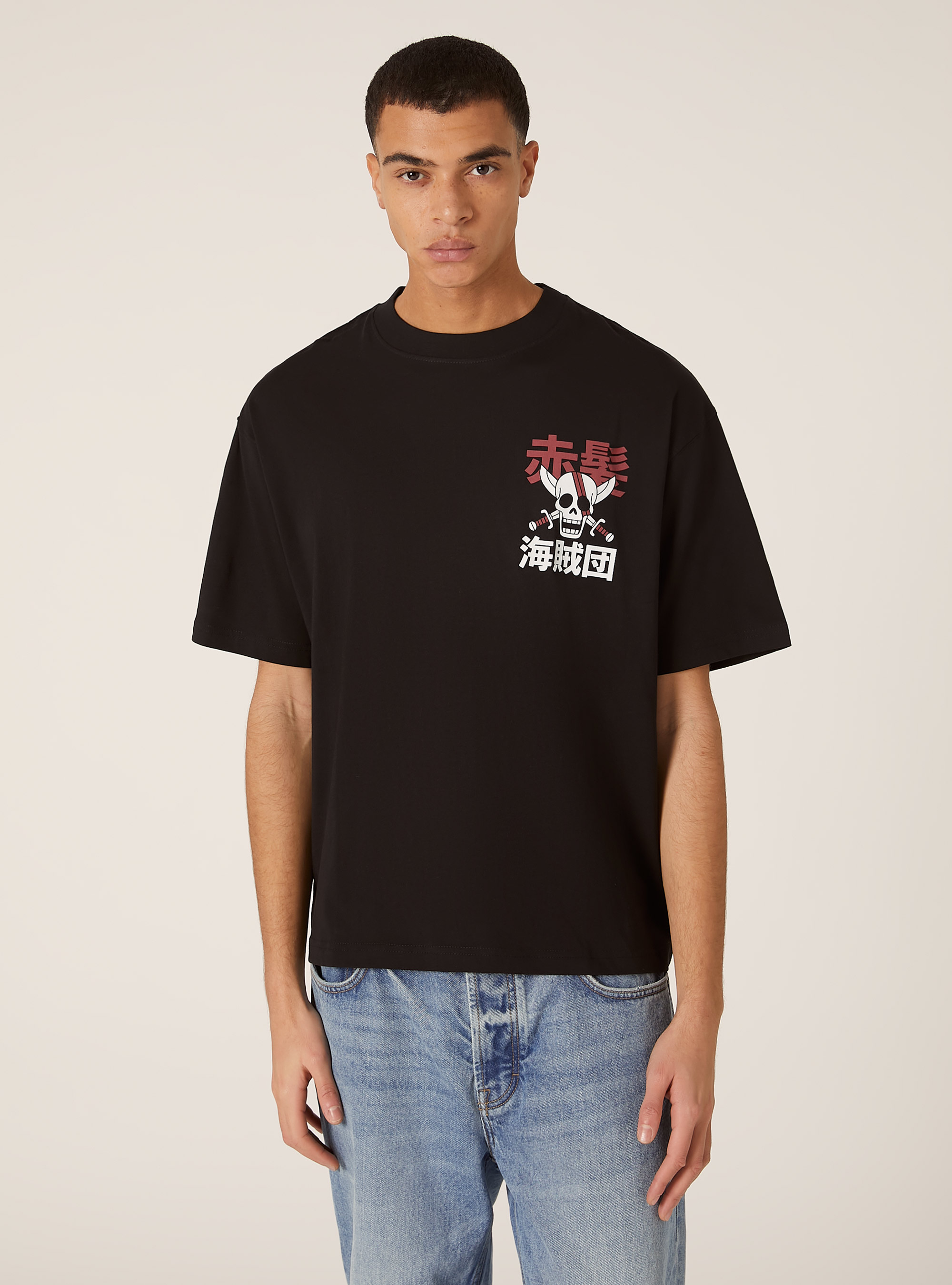Camiseta de corte recto One Piece / Alcott, BK1 BLACK