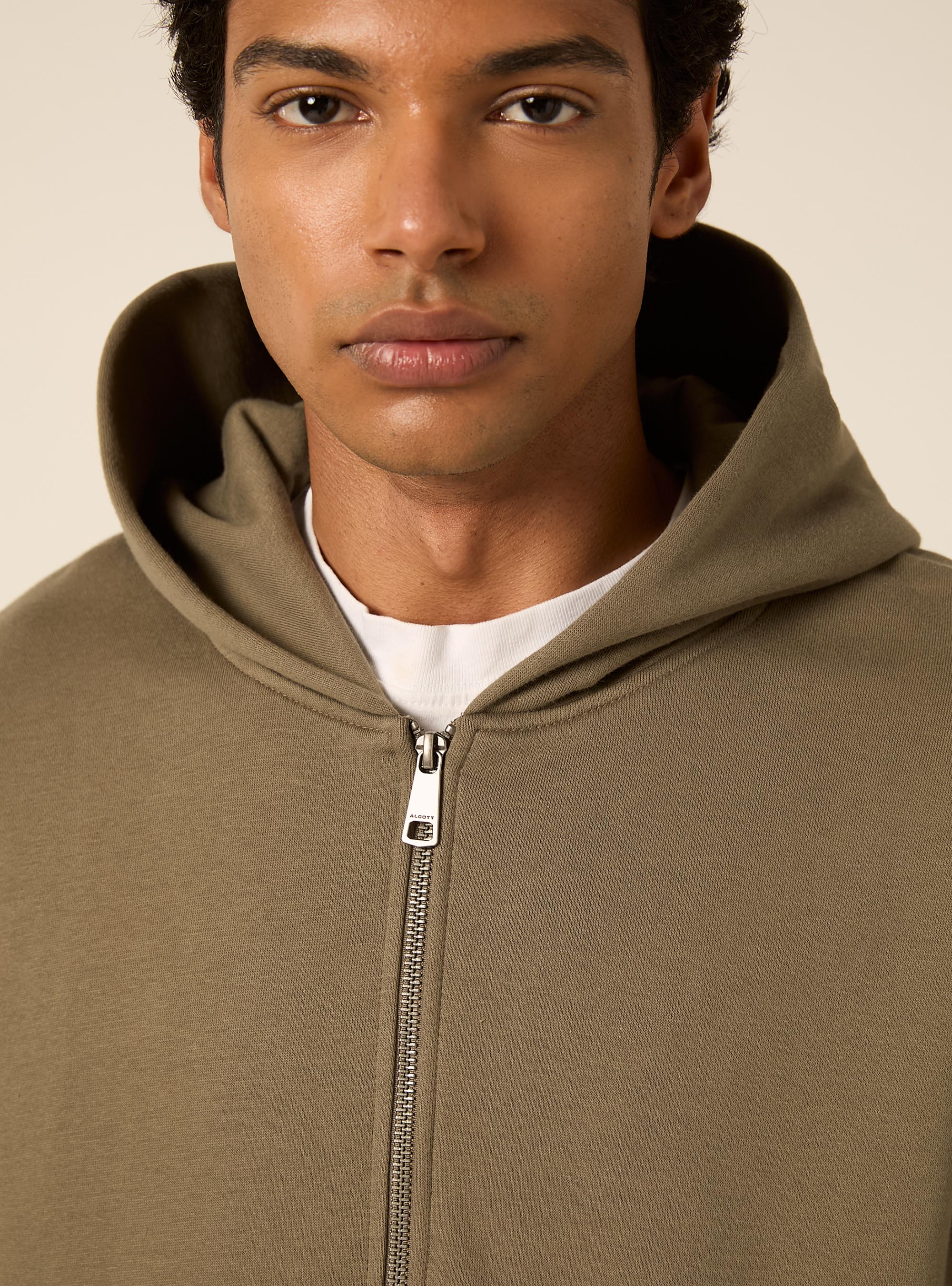Felpa Boxy fit con zip e cappuccio, KAKY MEDIO