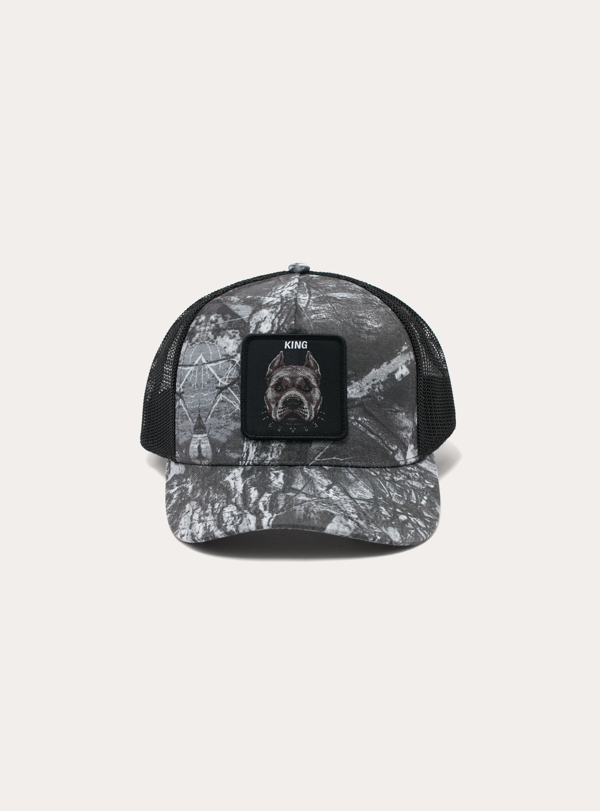 Casquette trucker avec &eacute;cusson, BK2 BLACK MEDIUM