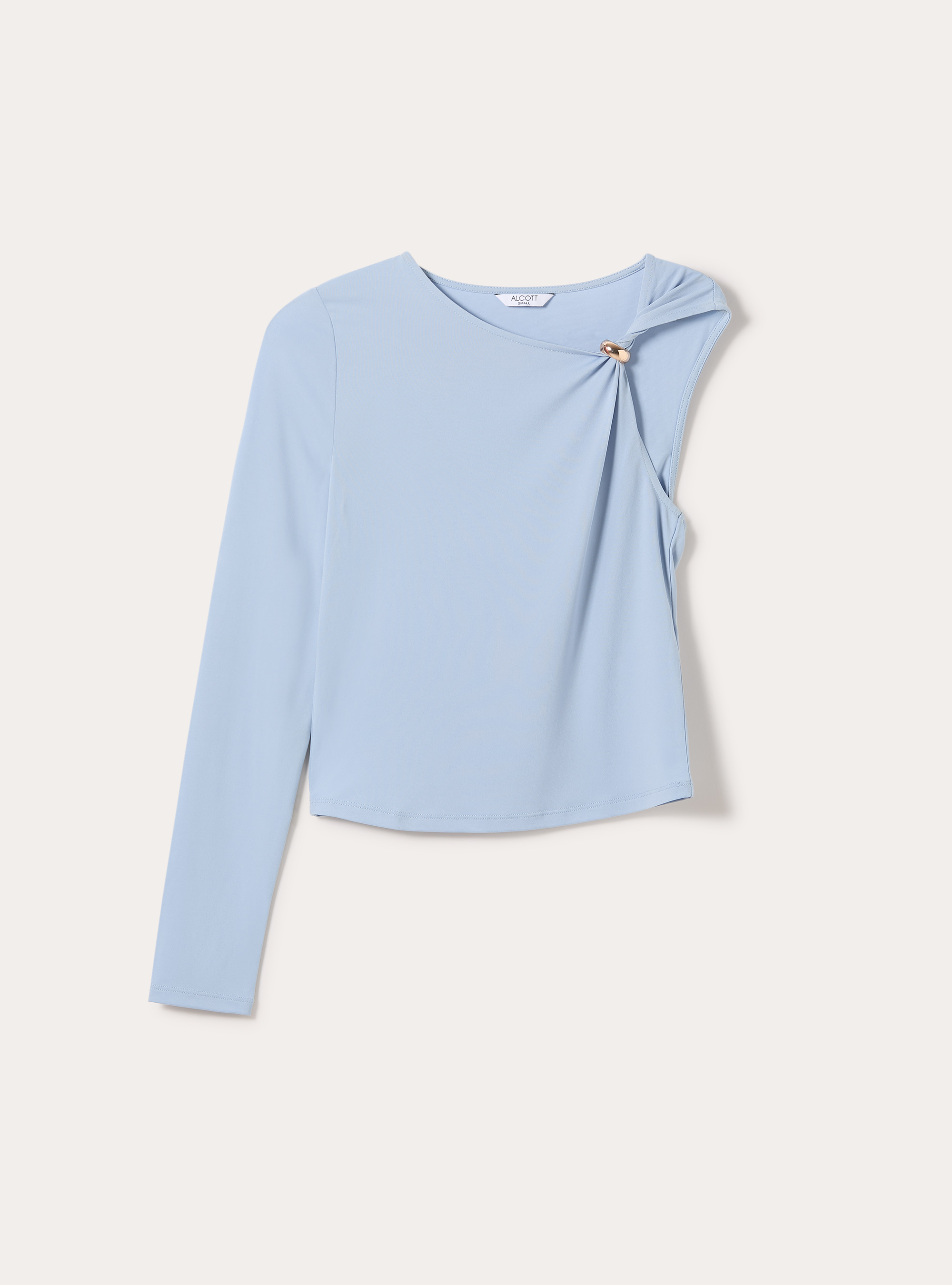 One-shoulder T-shirt, AZ2 AZURE MEDIUM