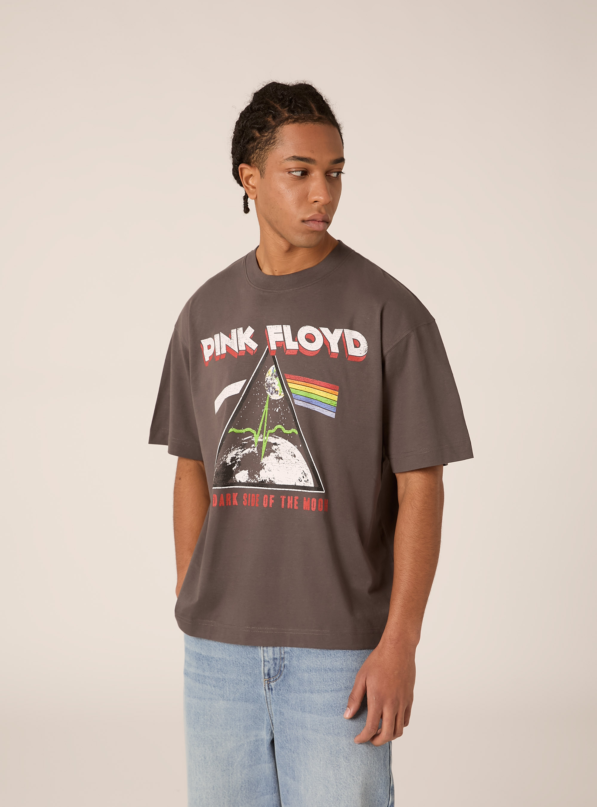 Camiseta boxy fit Pink Floyd / Alcott, GY1 GREY DARK