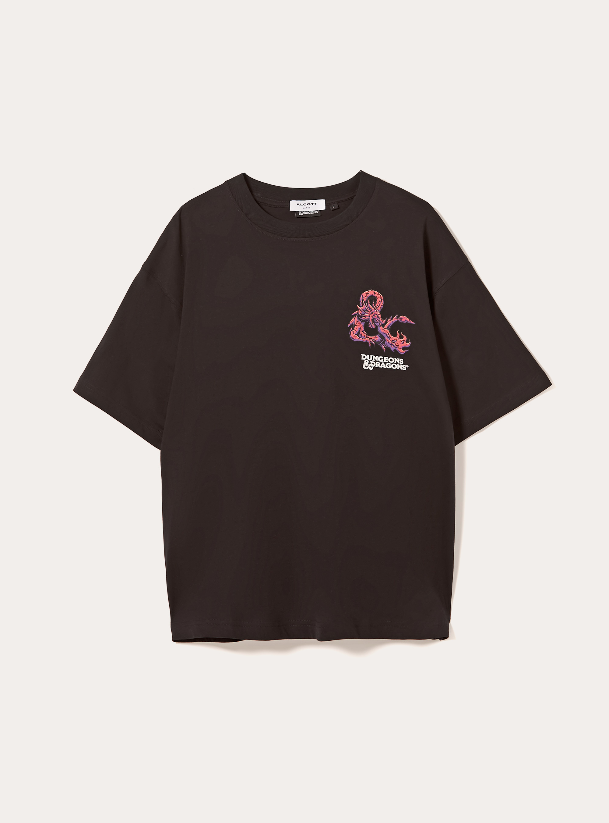 Dungeons & Dragons boxy fit t-shirt / Alcott, BK1 BLACK