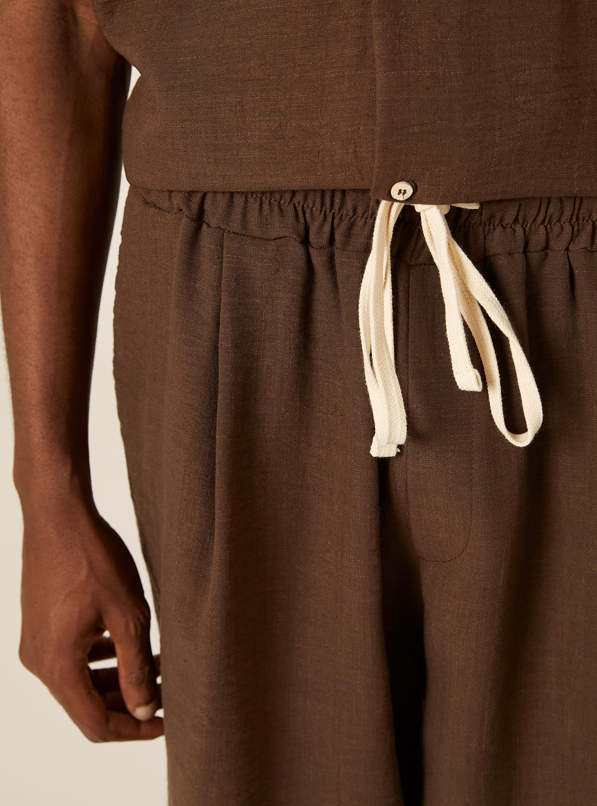 Slub Fabric Bermuda Shorts, BG2 BEIGE MEDIUM