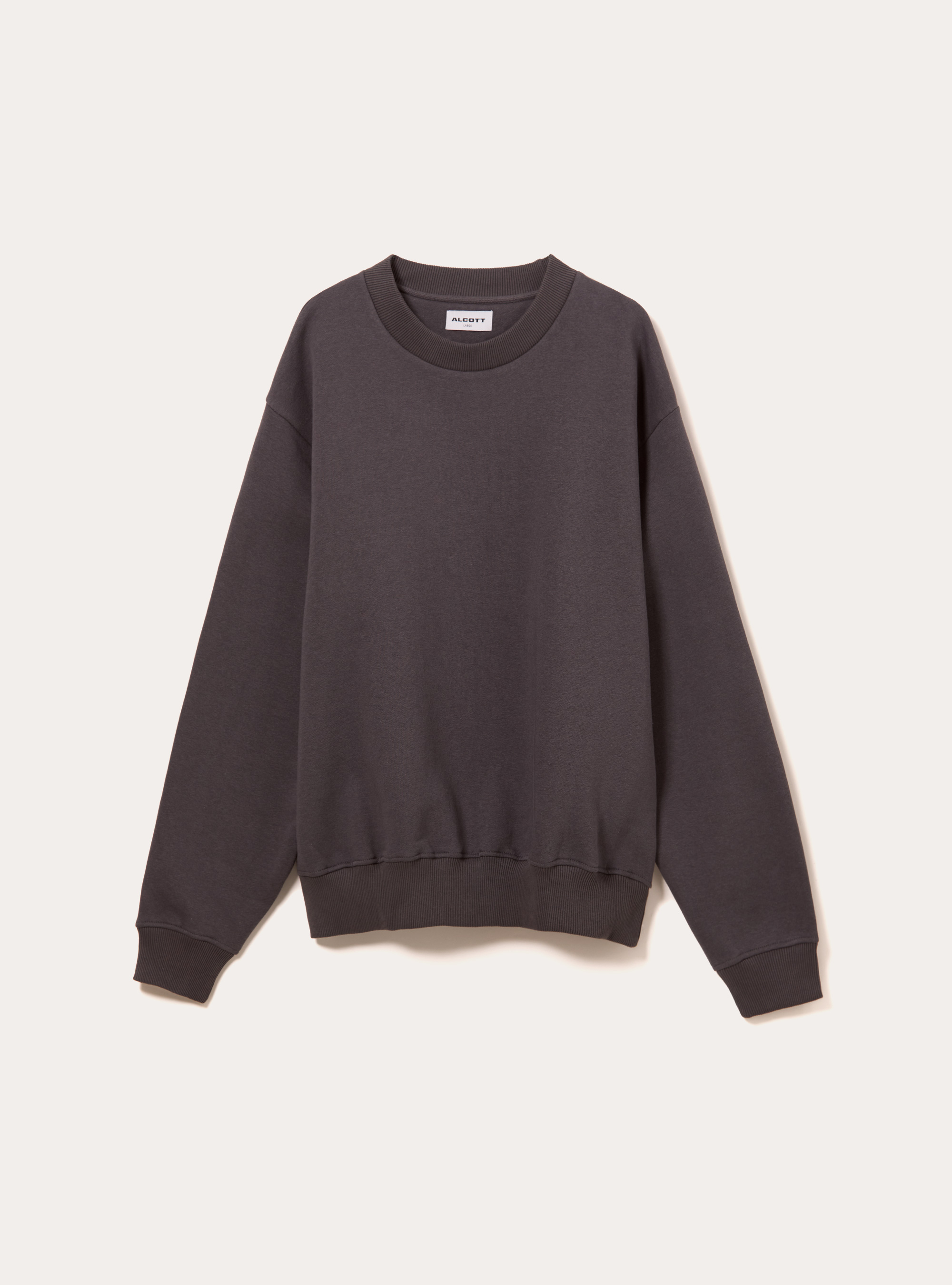 Sweat-shirt &agrave; col rond et coupe carr&eacute;e, GY1 GREY DARK