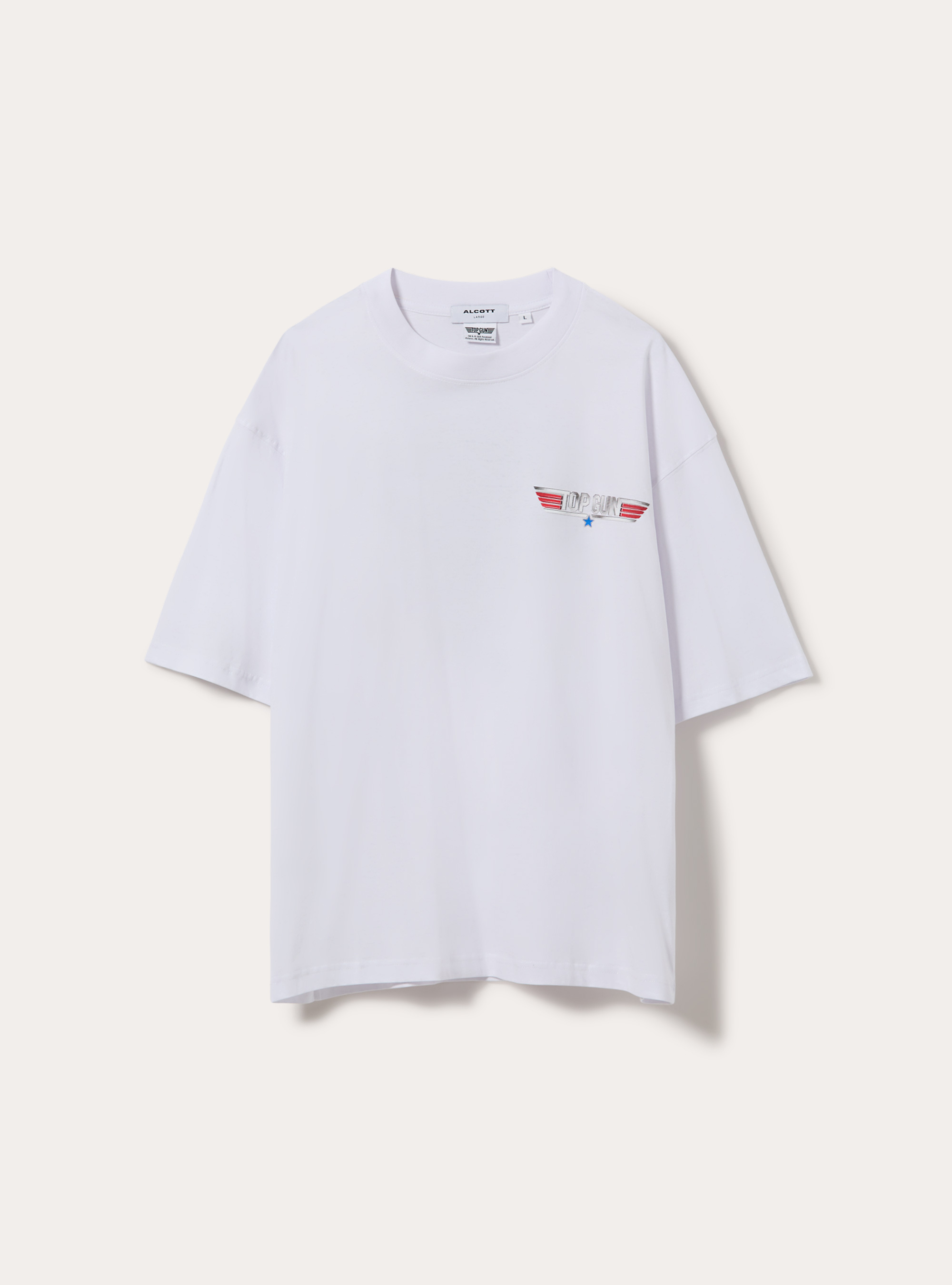 Maglietta boxy fit Top Gun / Alcott, WH3 WHITE