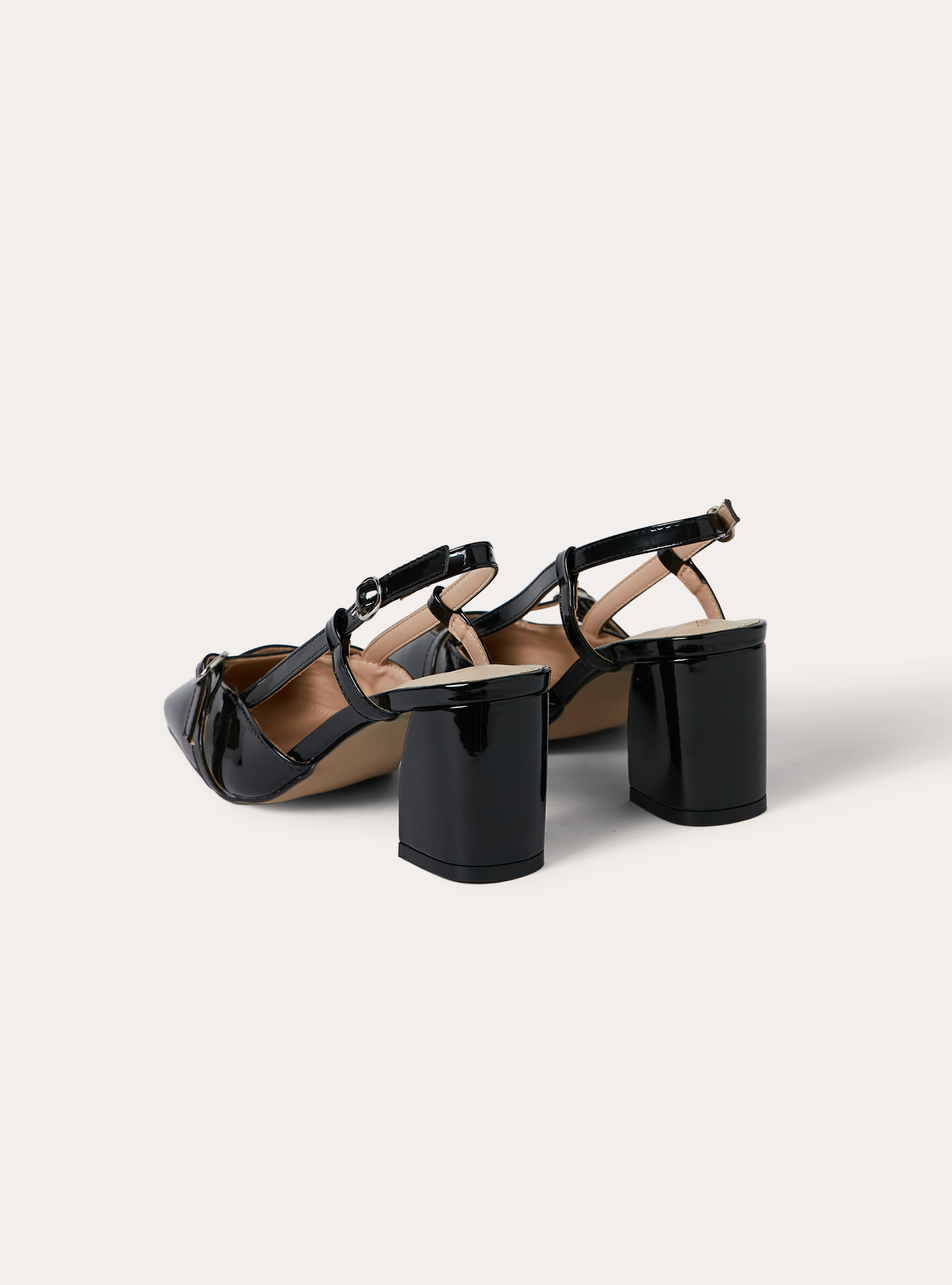 Square-toe pumps, BK1 BLACK