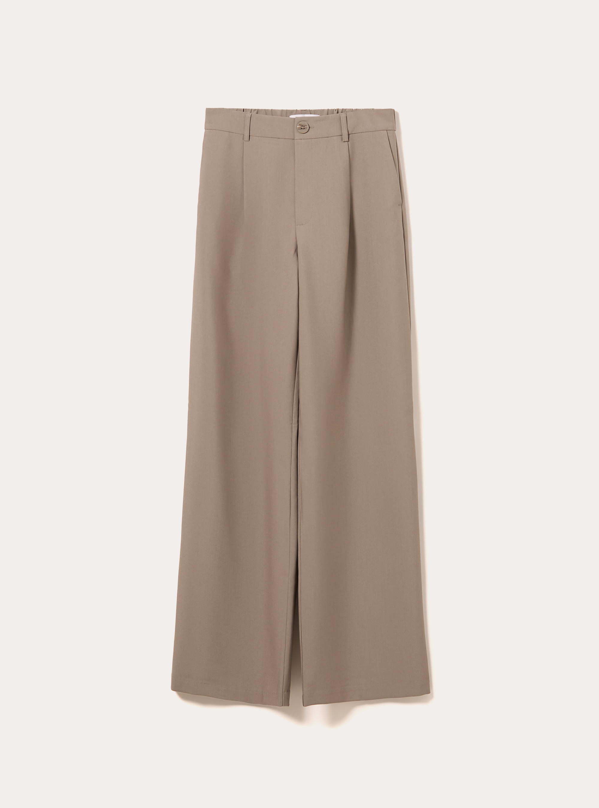 Pantalon ajust&eacute; avec pinces, BG1 BEIGE DARK
