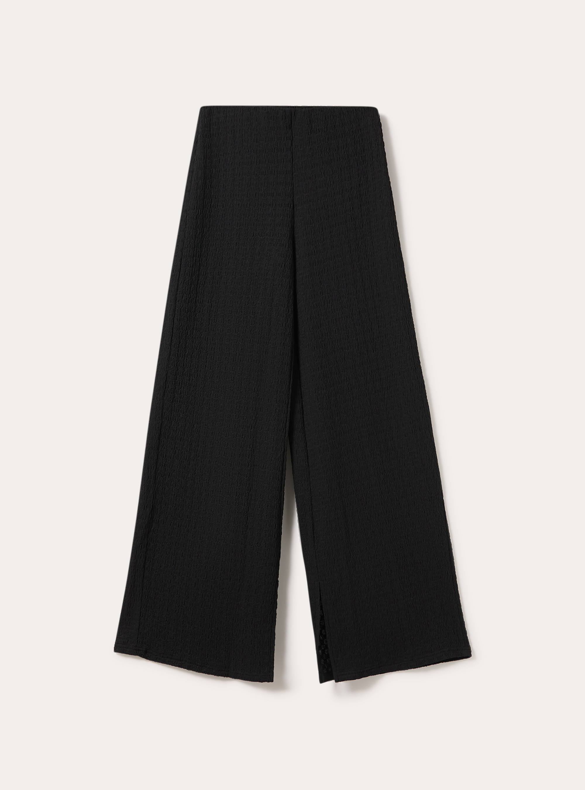 Pantalones de tejido waffle, BK1 BLACK