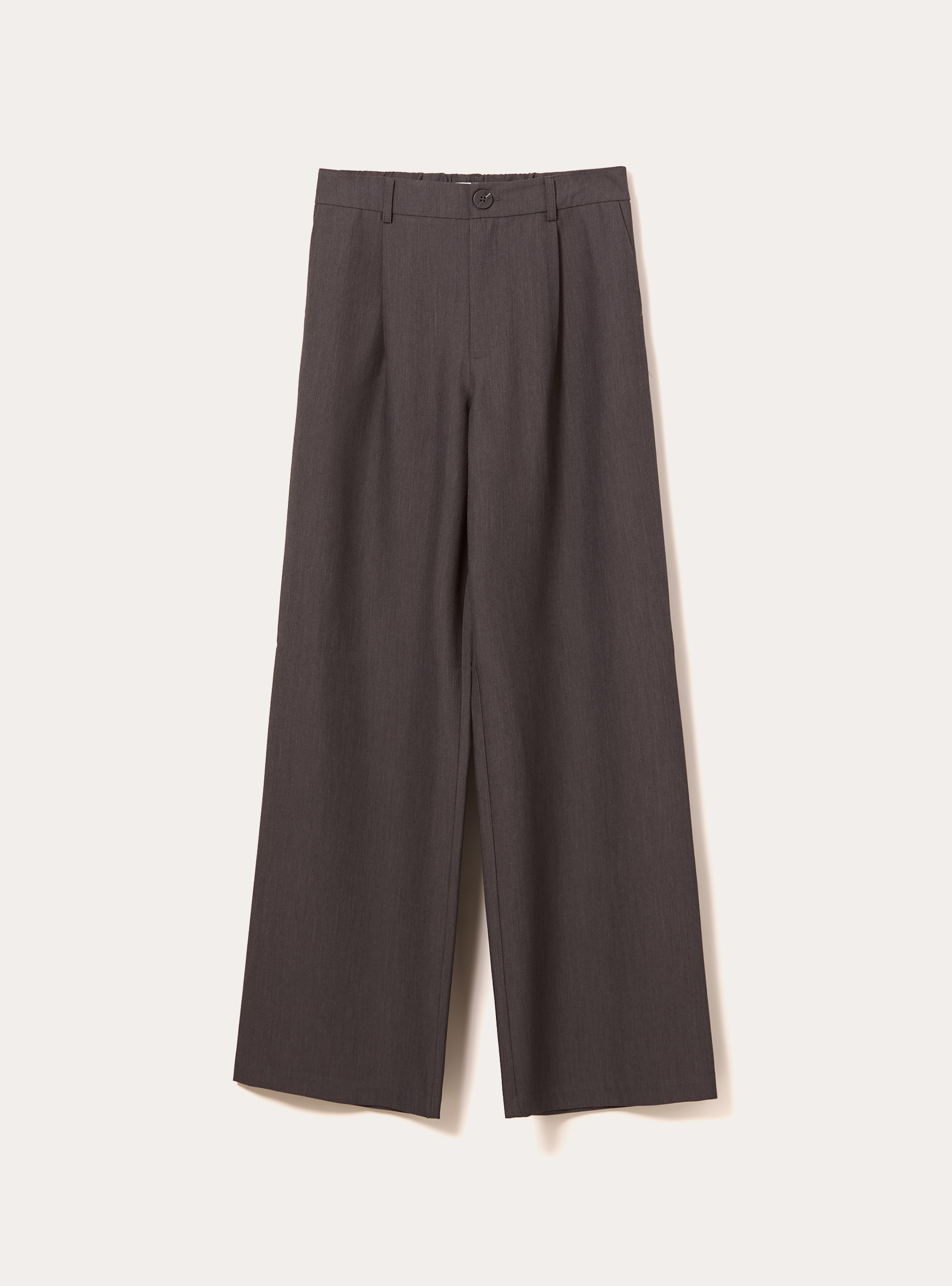 Pantalon ajust&eacute; avec pinces, MGY1 GREY MEL DARK