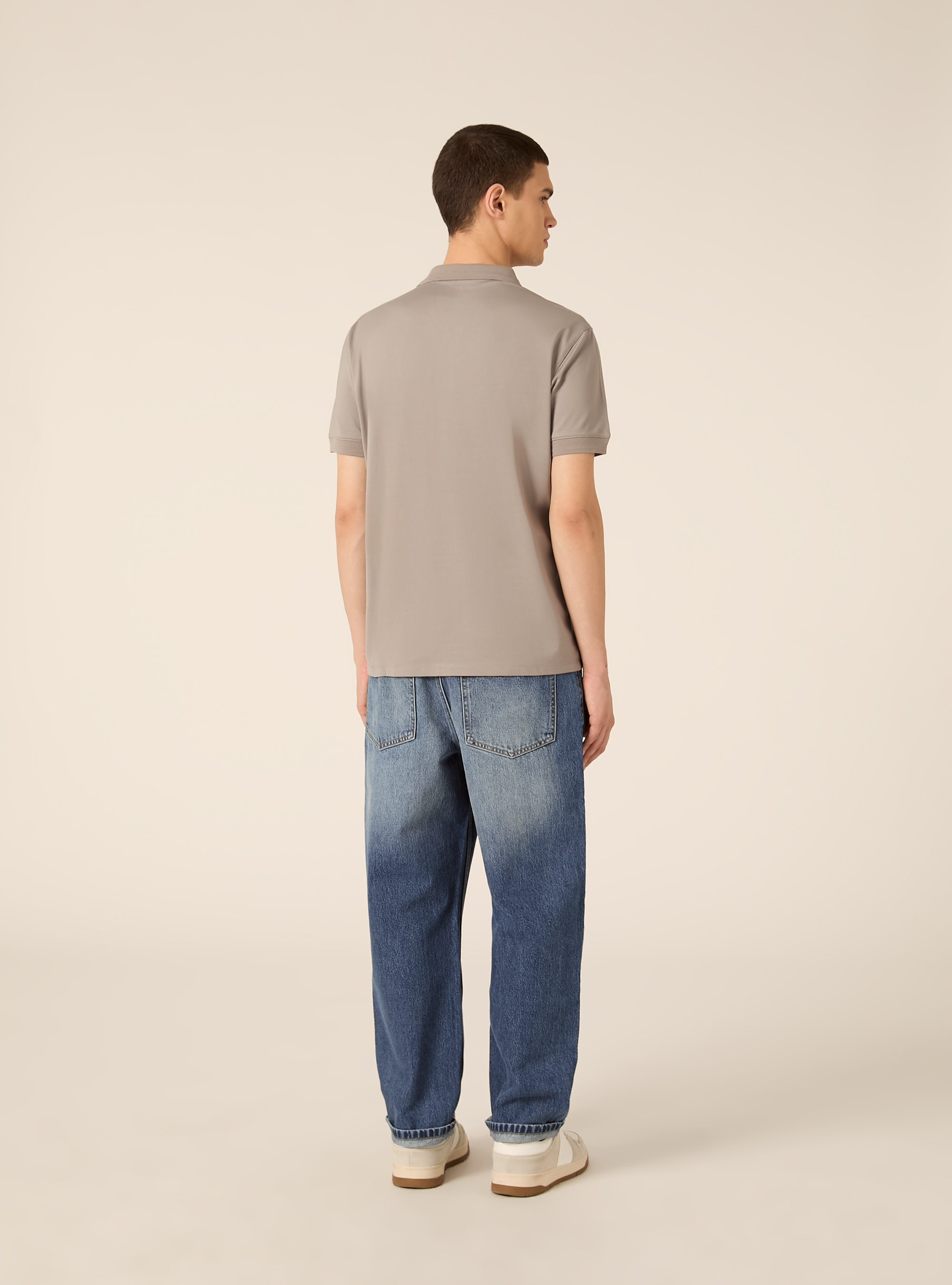 Polo AIRes en piqu&eacute; stretch, GY2 GREY MEDIUM