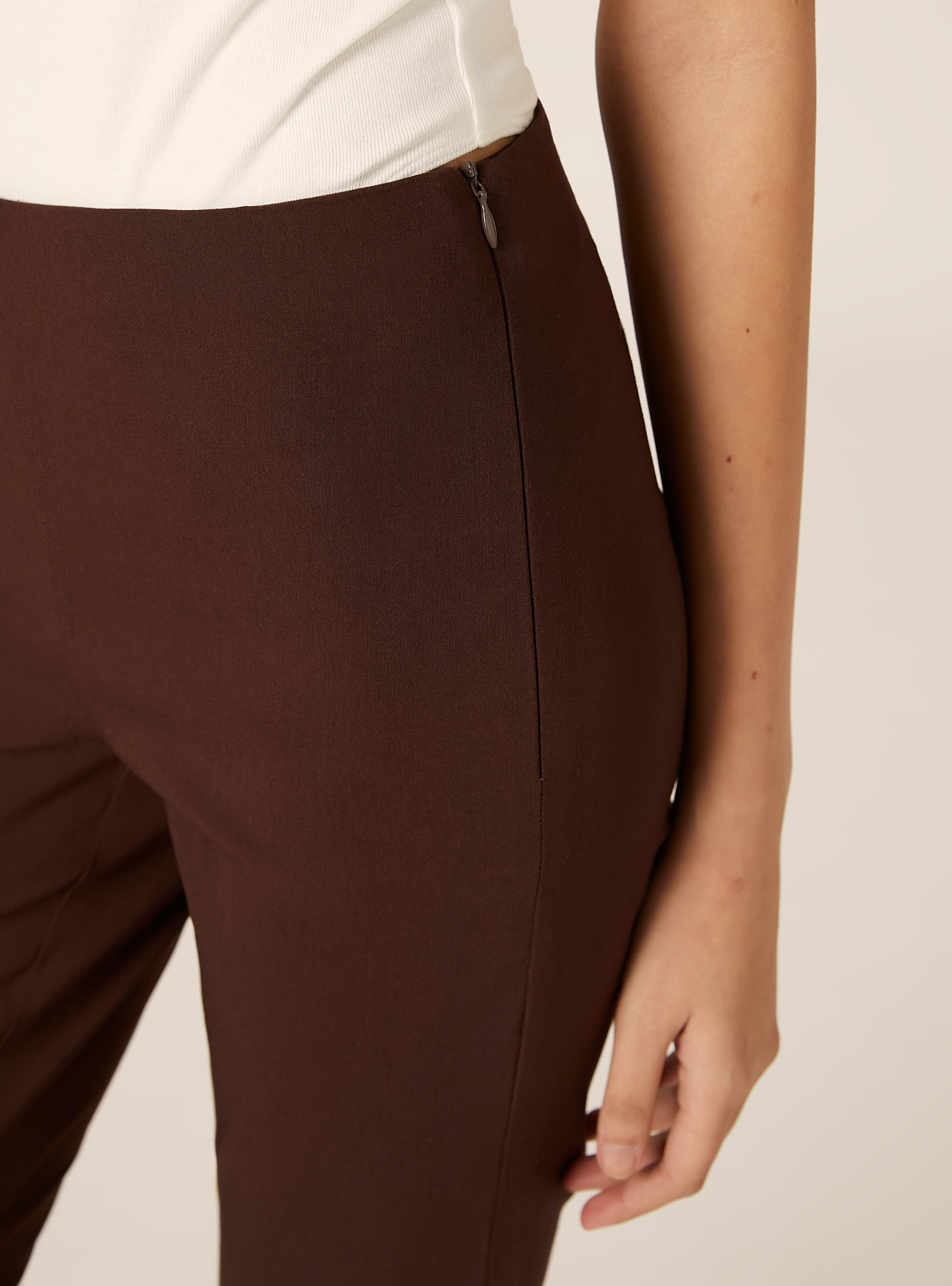 Slim-fit pants, BR1 BROWN DARK