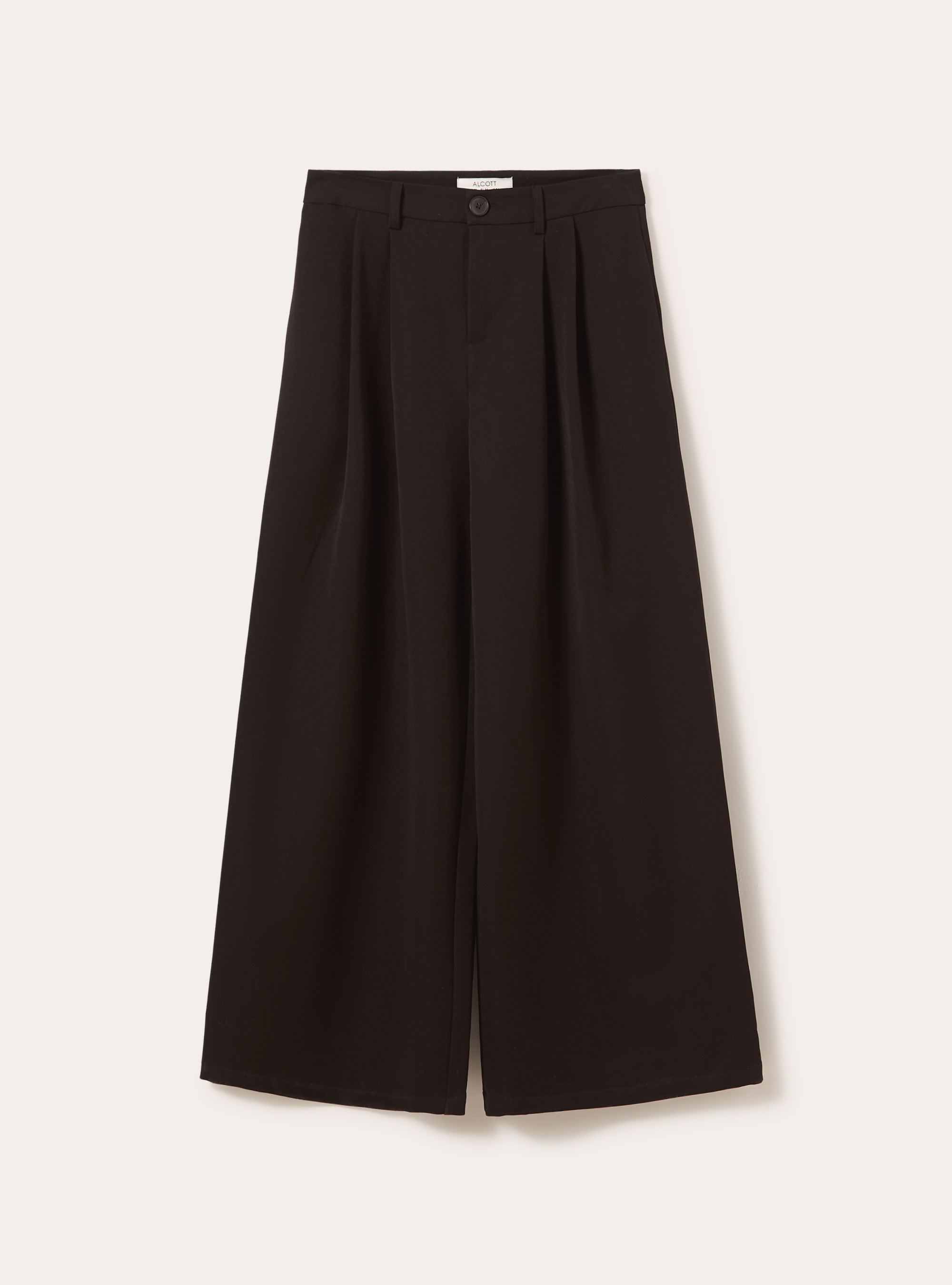 Pantalon large &agrave; pinces, BK1 BLACK