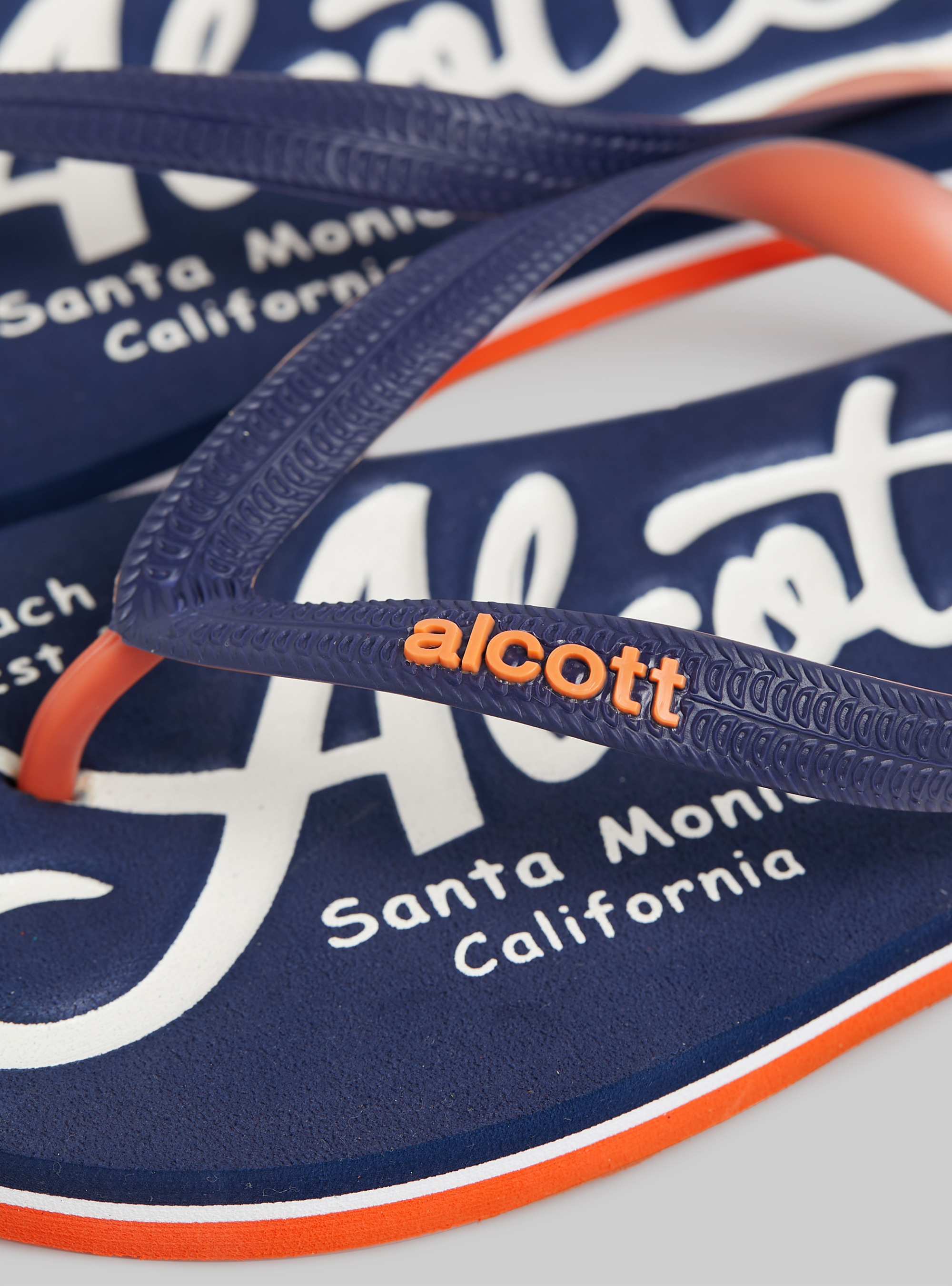 Infradito con logo a constrasto, NA2 NAVY MEDIUM
