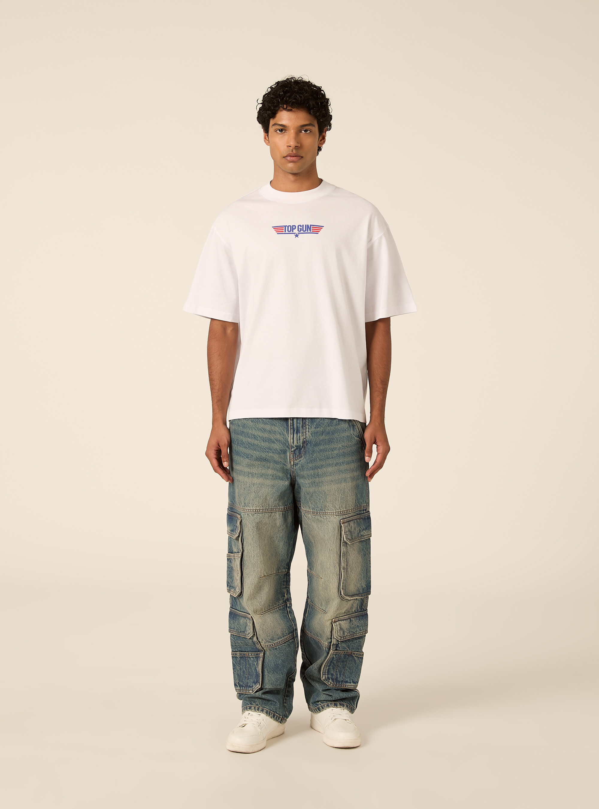 Maglietta Boxy fit Top Gun / Alcott, WH3 WHITE
