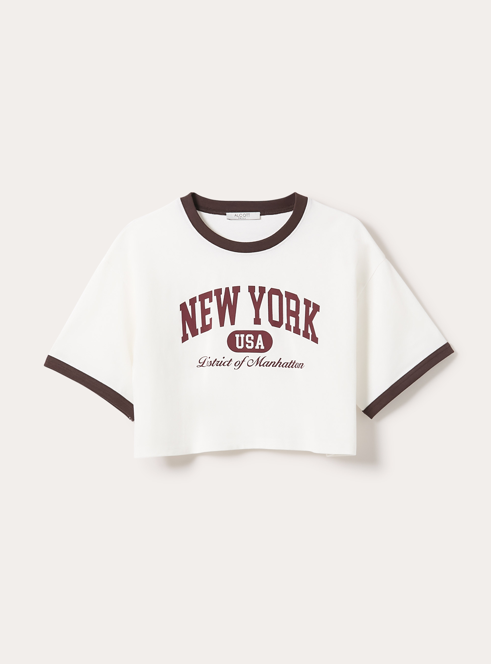 Camiseta corta con estampado, WH1 OFF WHITE