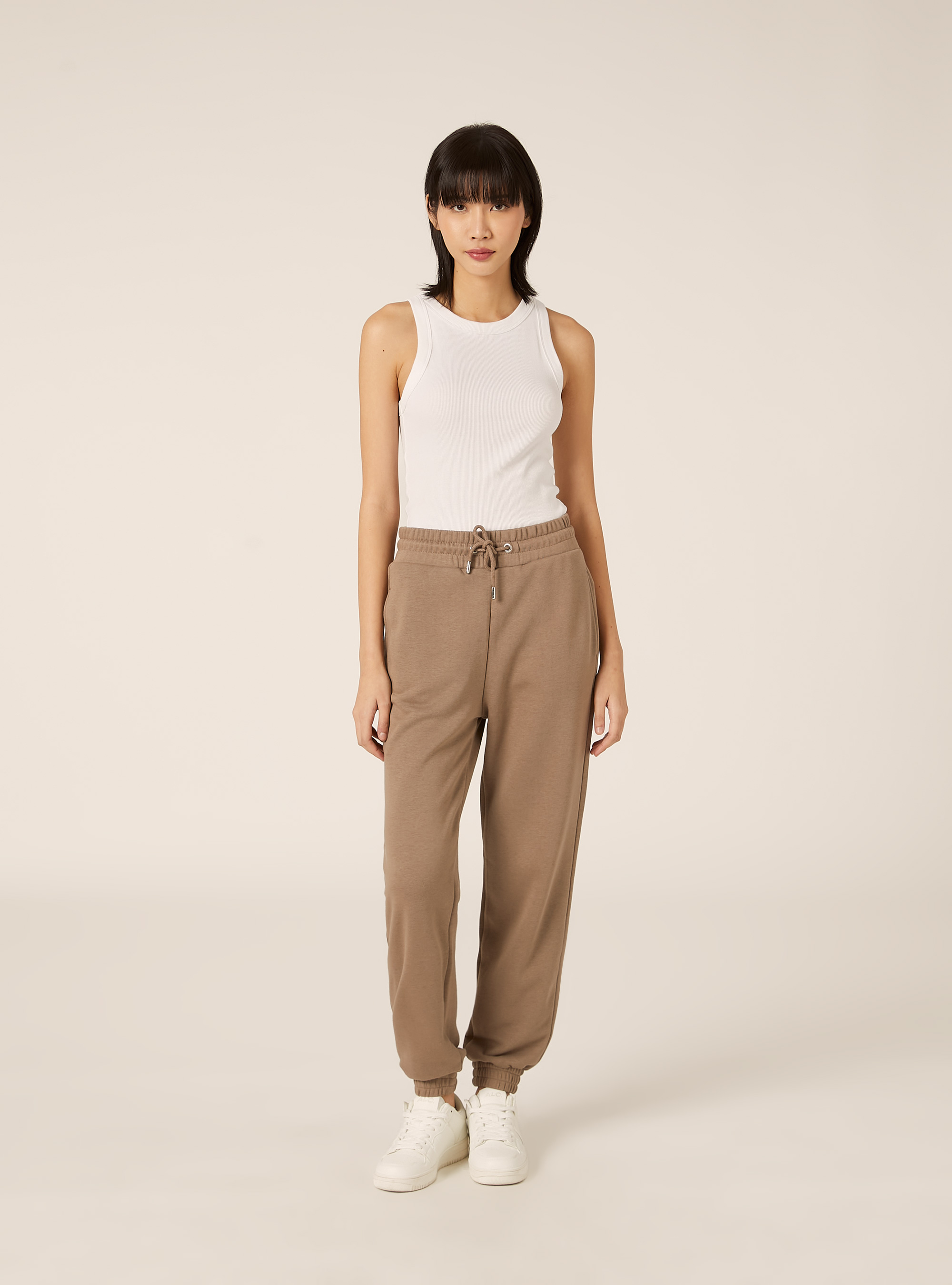 Pantalon jogger en molleton, BR3 BROWN LIGHT