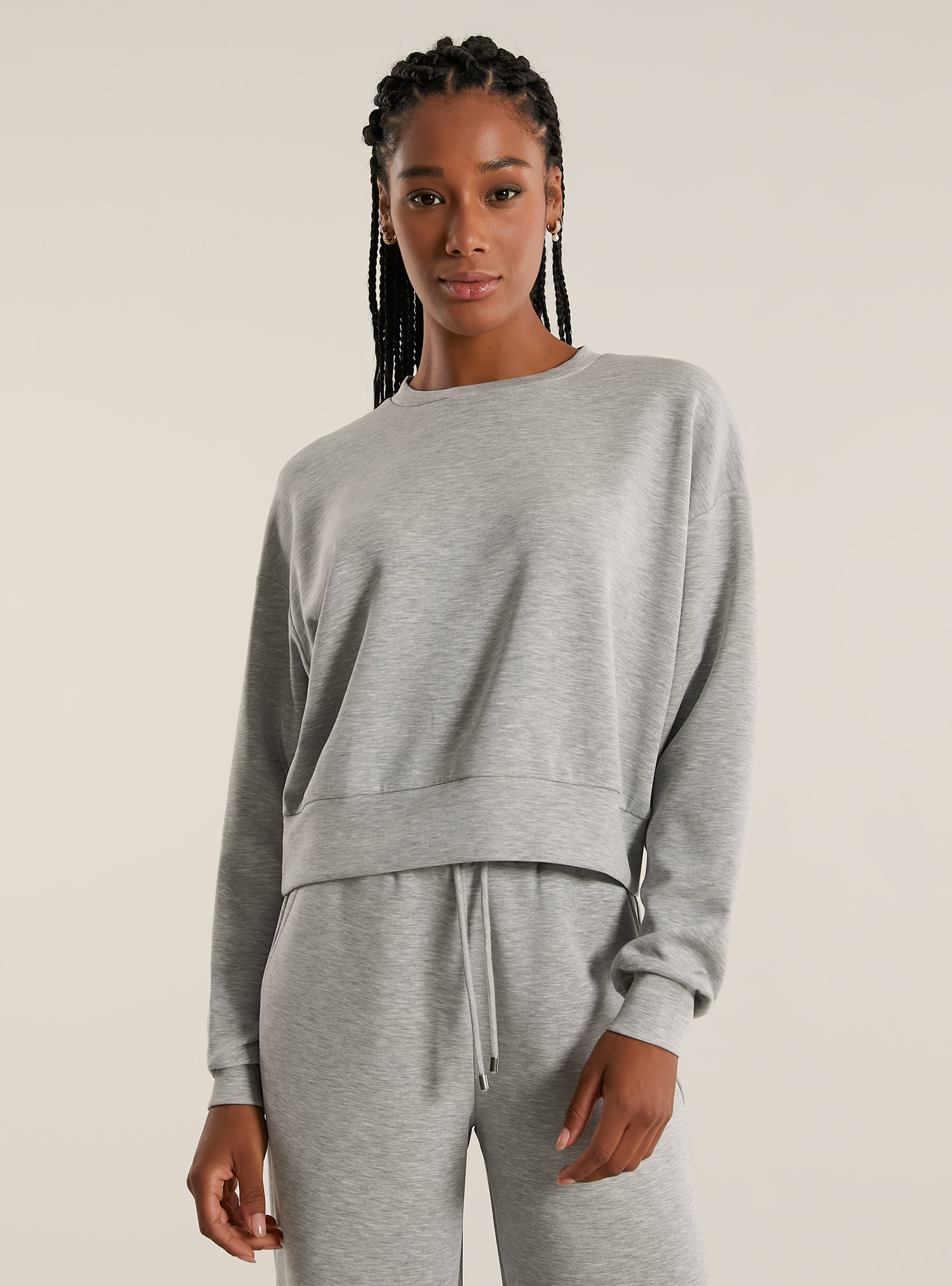 Sweat court en scuba doux, MGY3 GREY MEL LIGHT