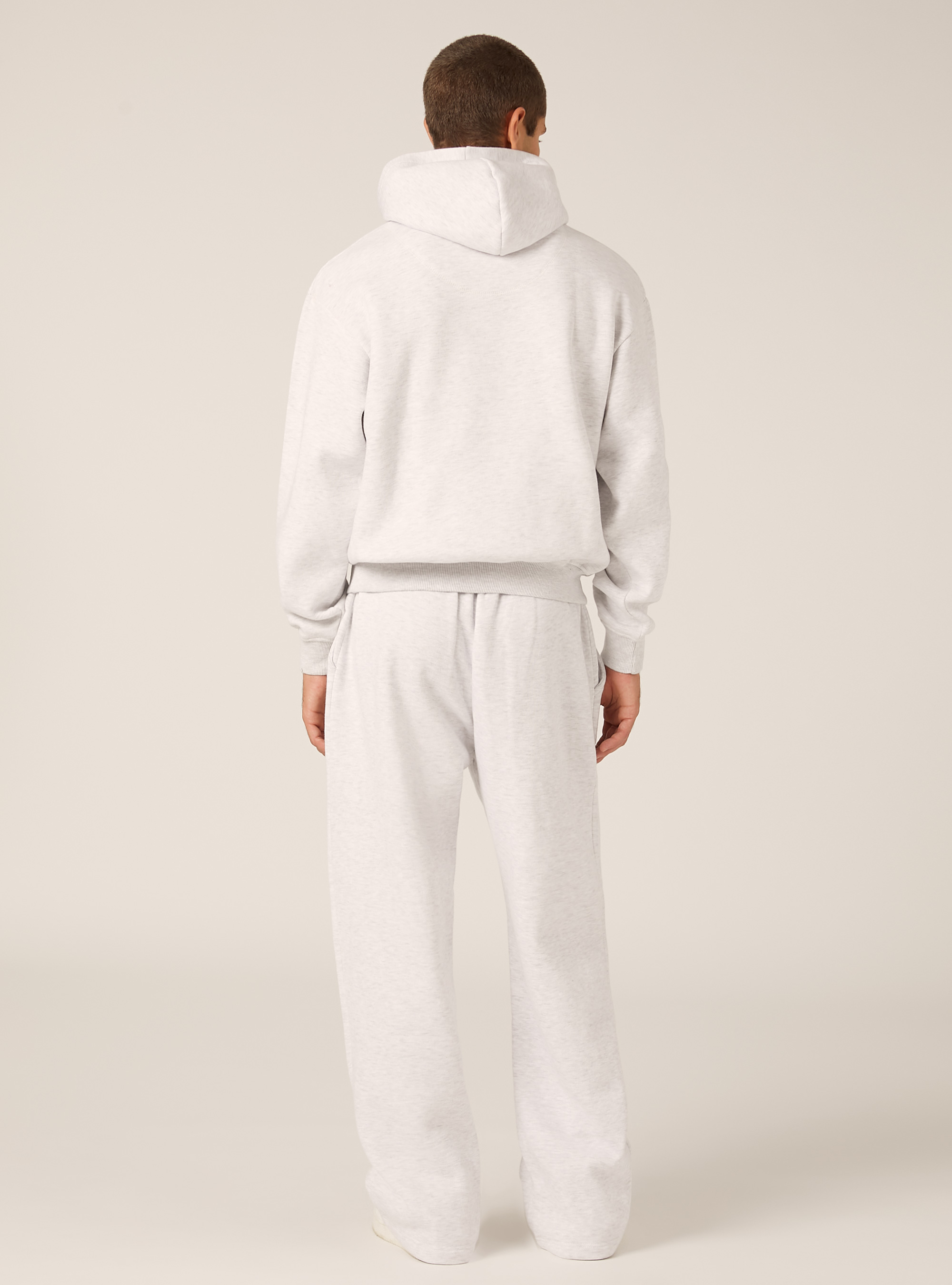 Sweat &agrave; capuche coupe boxy, MGY3 GREY MEL LIGHT