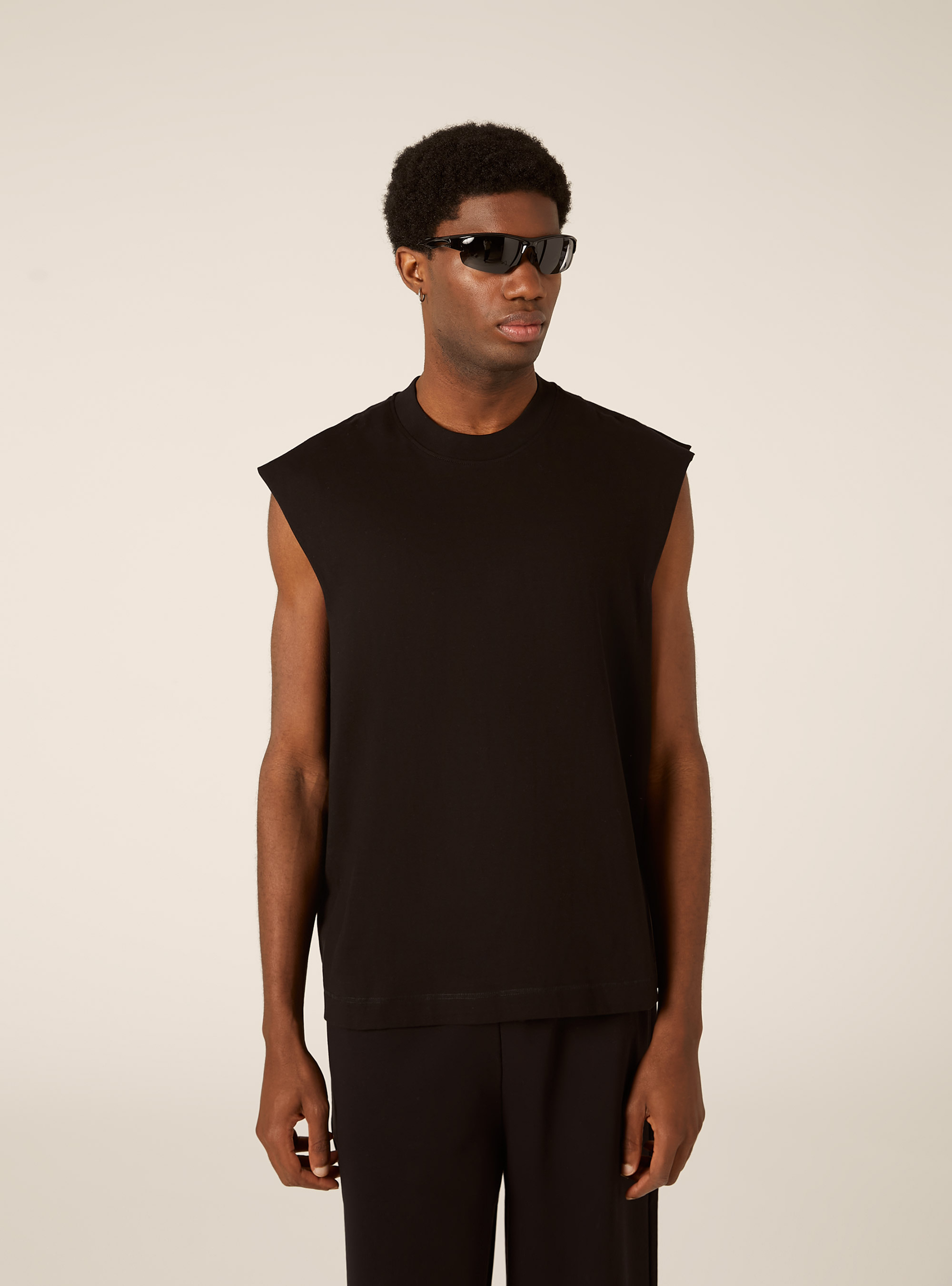 Boxy Fit Tanktop, BK1 BLACK