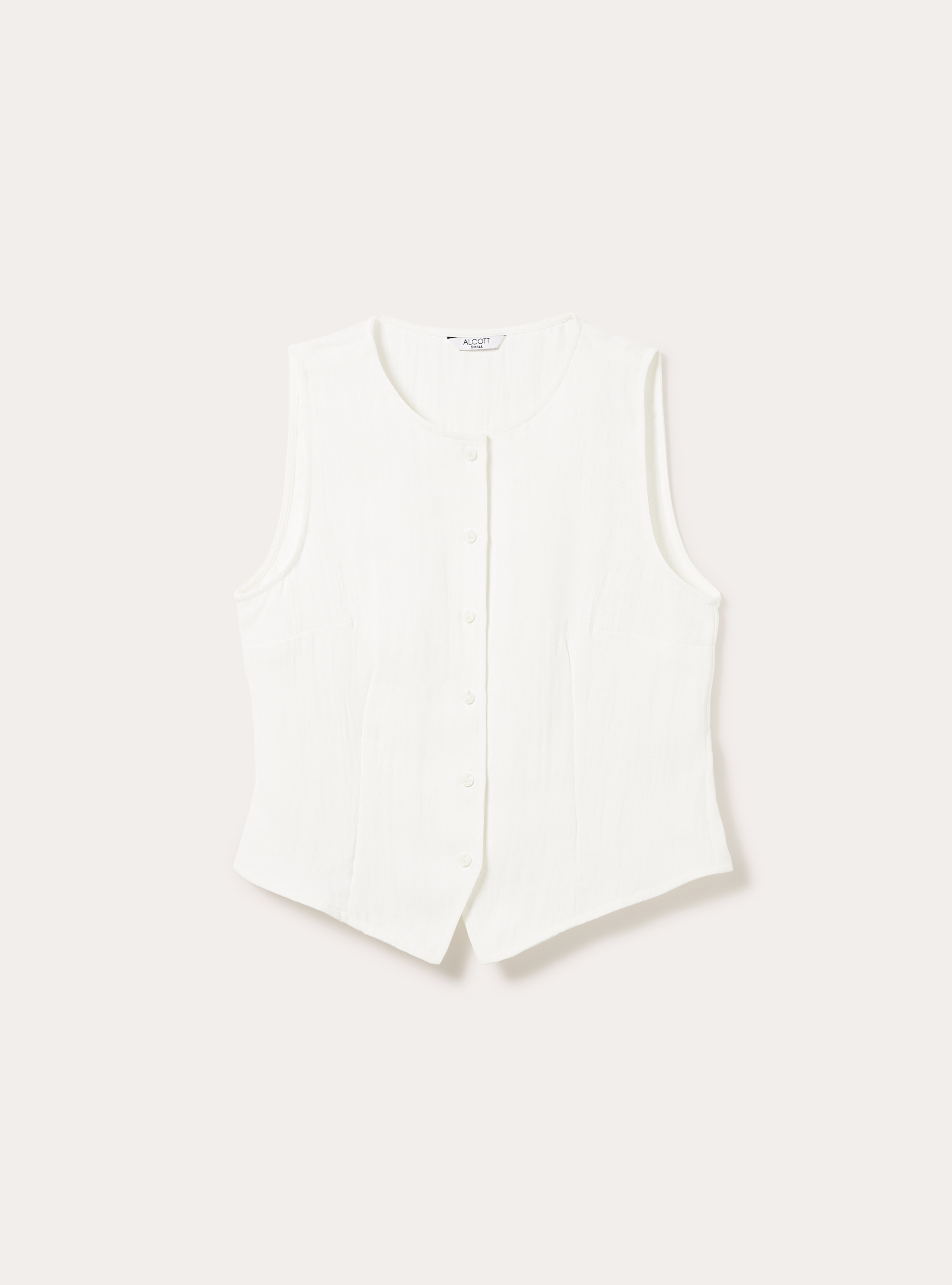 Tailored textured waistcoat, WH3 WHITE