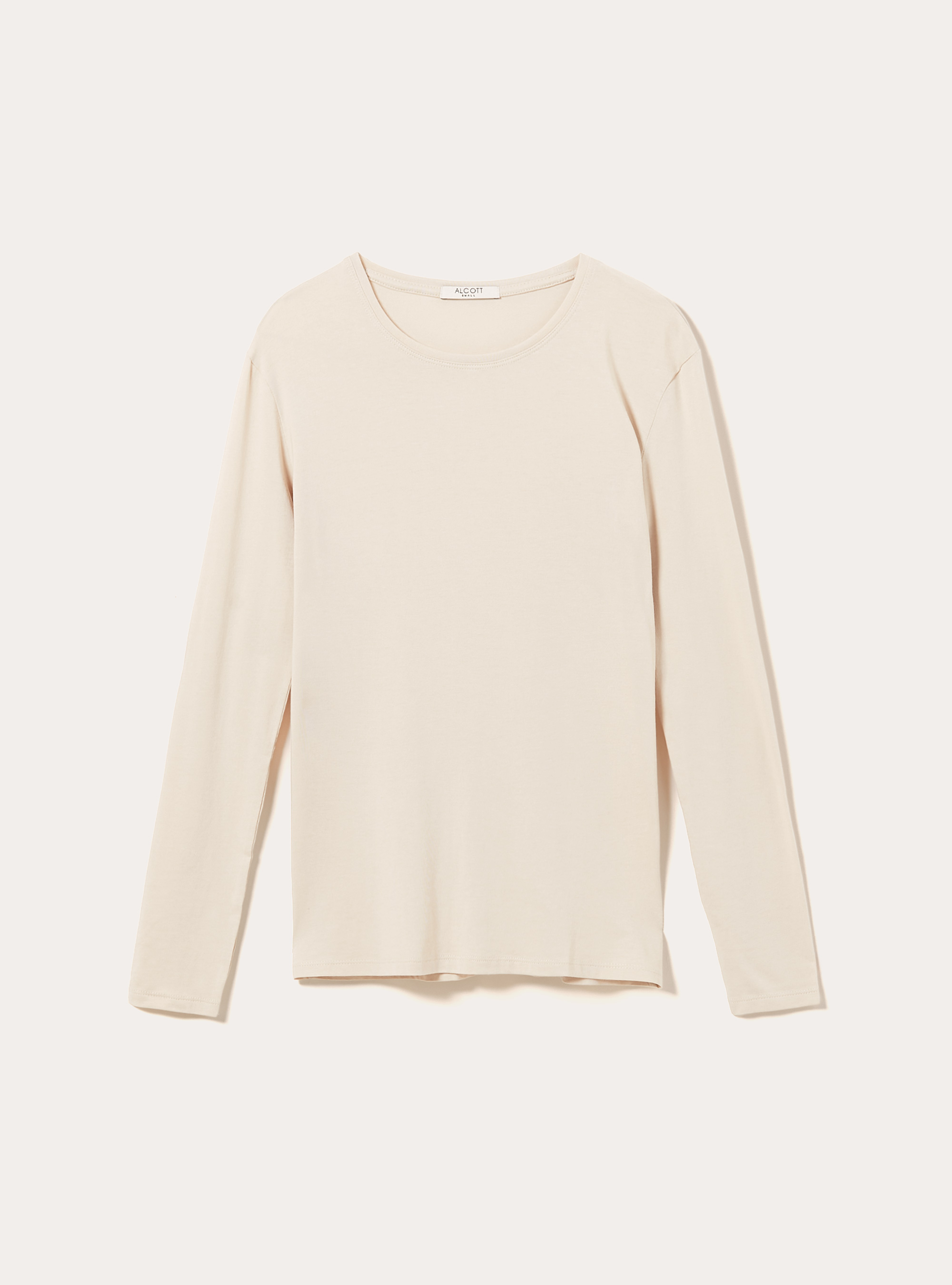 T-shirt basique &agrave; manches longues, BG3 BEIGE LIGHT