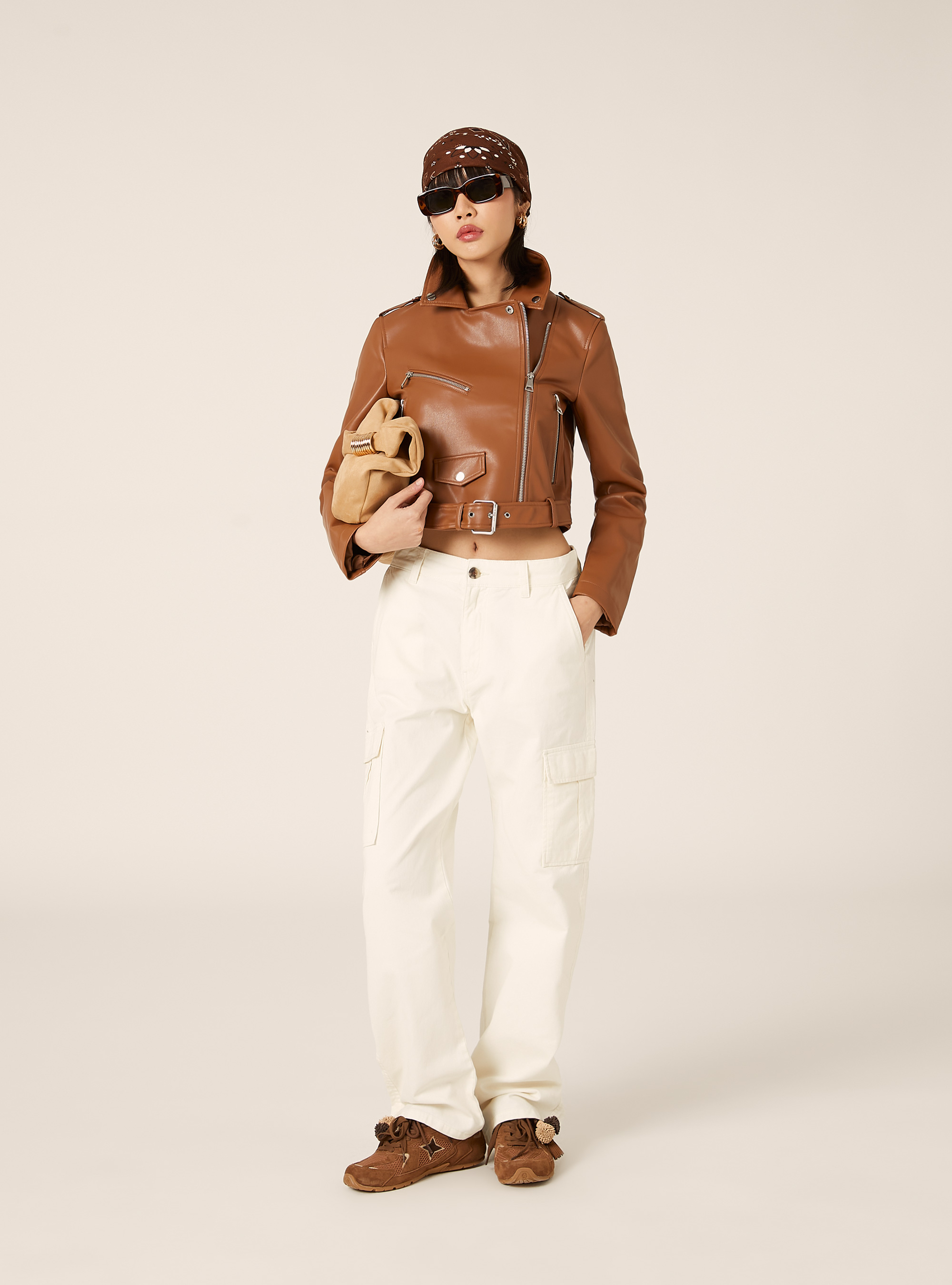 Chaqueta motera efecto piel, TB2 TOBACCO MEDIUM