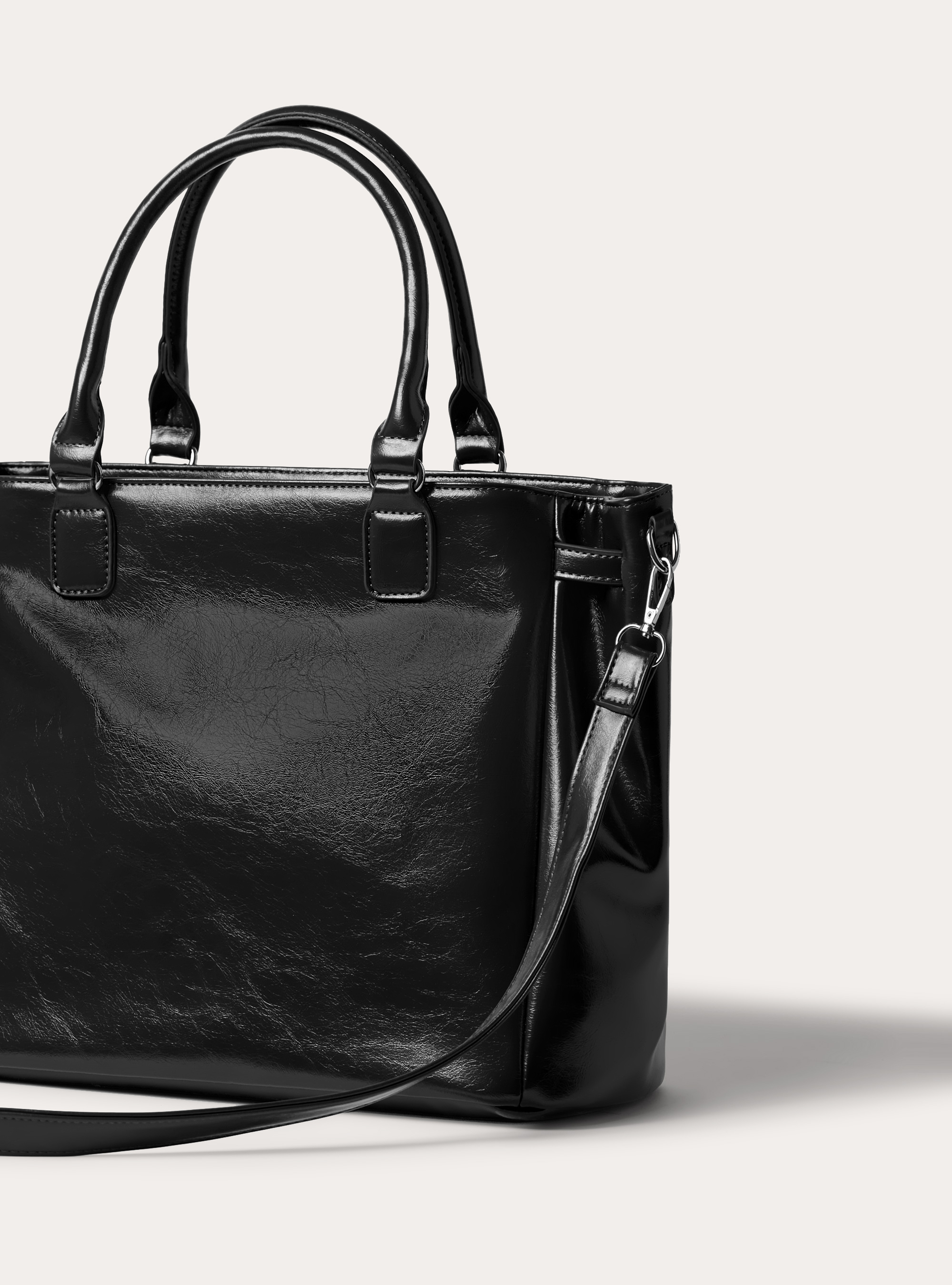 Sac fourre-tout en cuir, BK1 BLACK