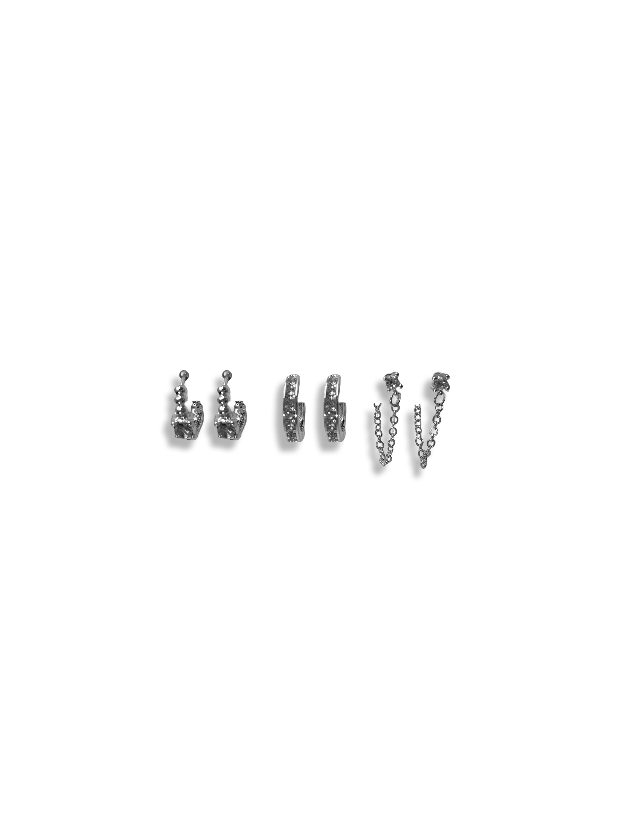 Earring, Crystal-White