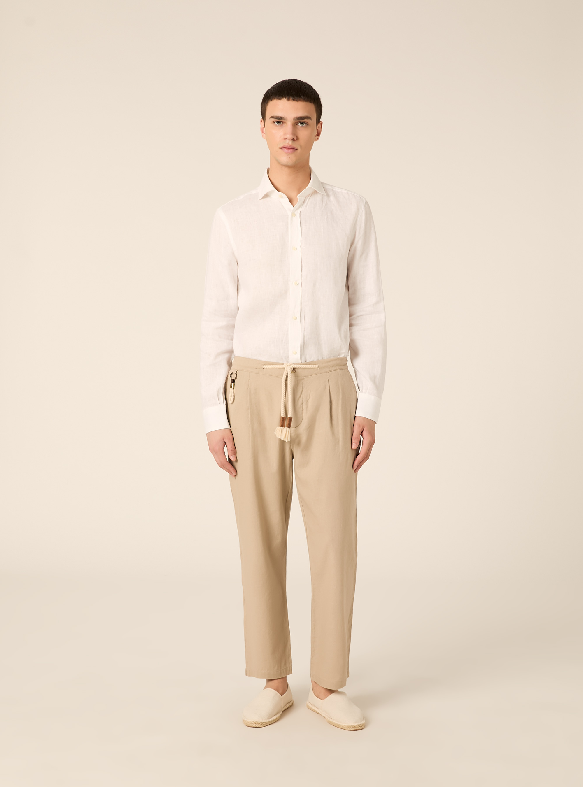 Linen-blend jogger pants, BG3 BEIGE LIGHT