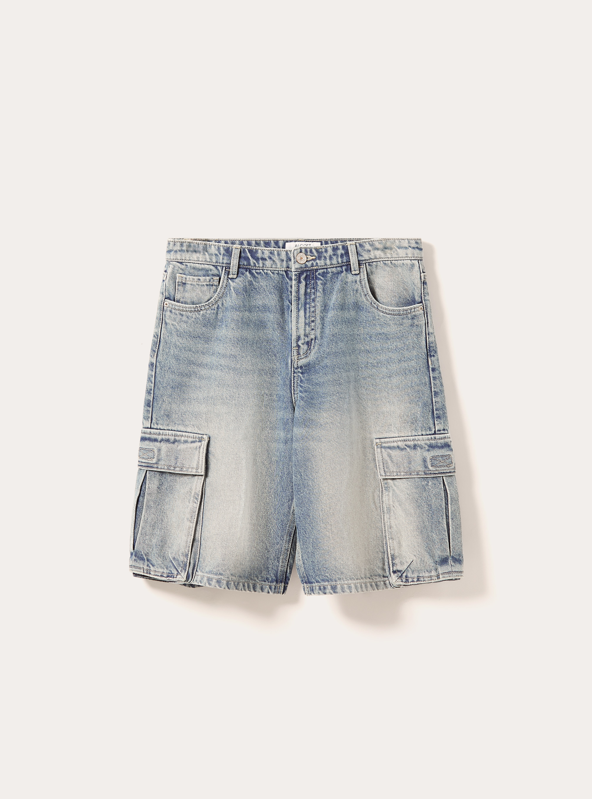 Cargohose aus Denim, D006 AZURE