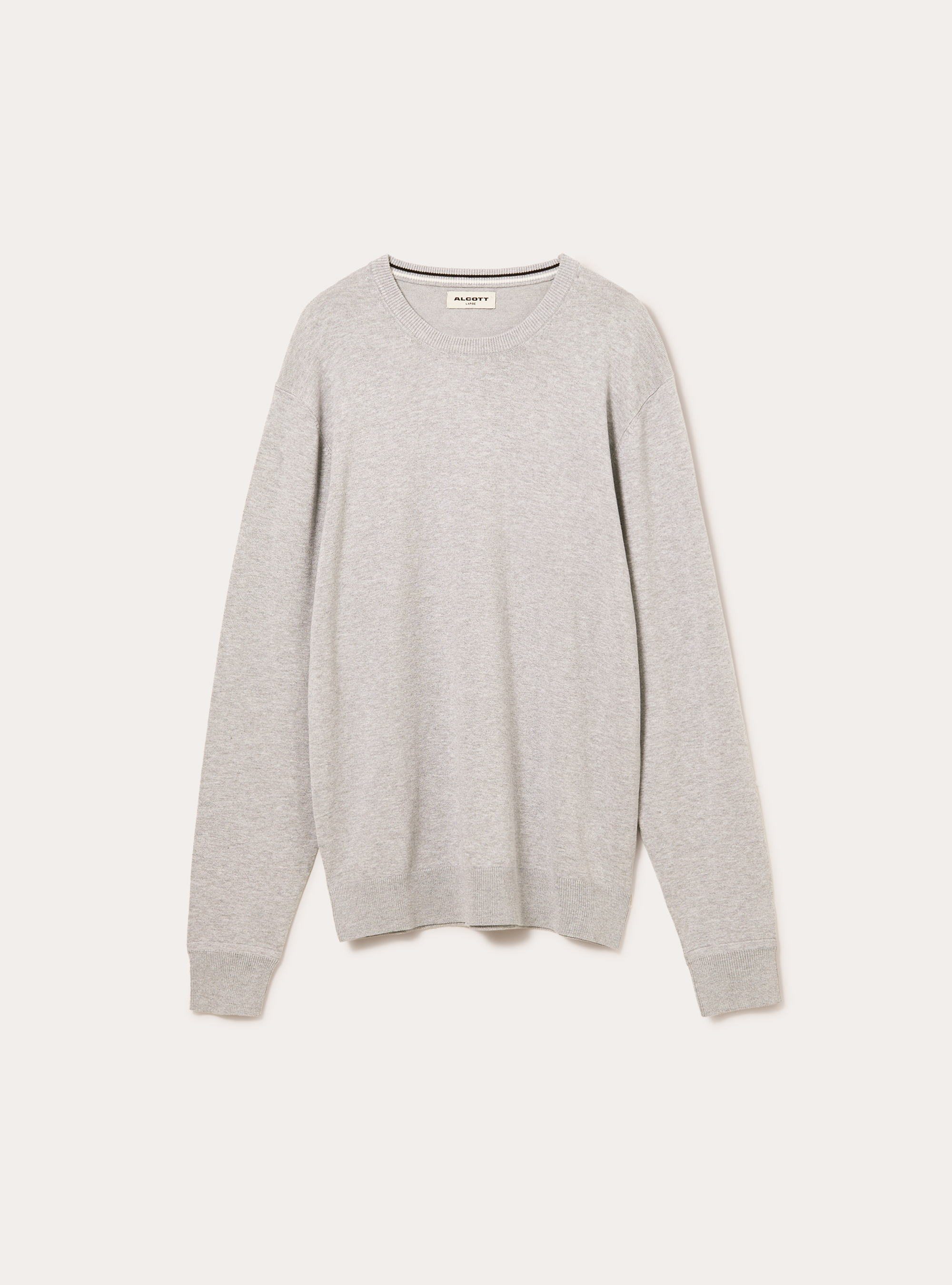 Pull &agrave; col rond en viscose Ecovero, MGY2 GREY MEL MEDIUM