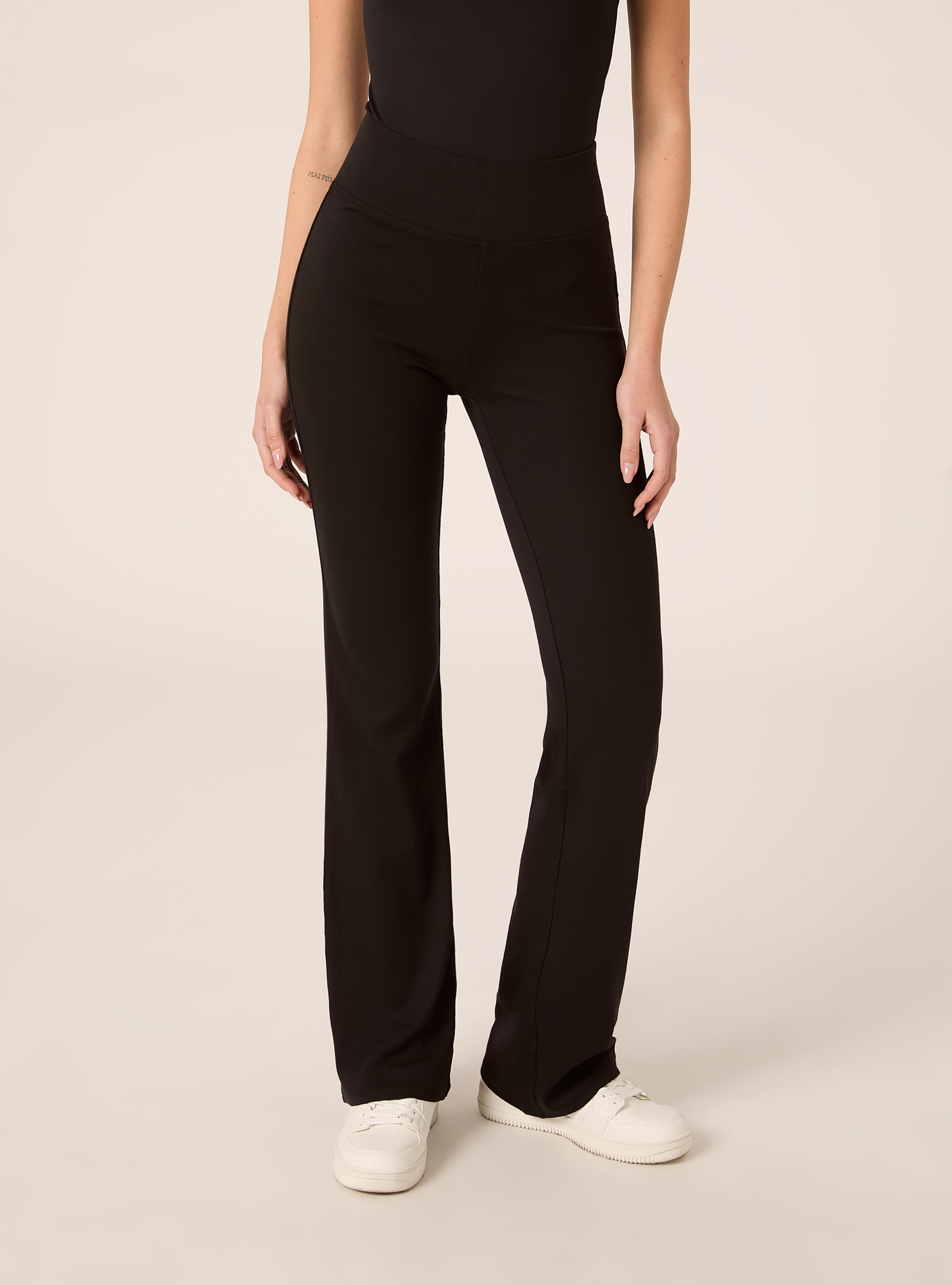Flared leggings, BK1 BLACK