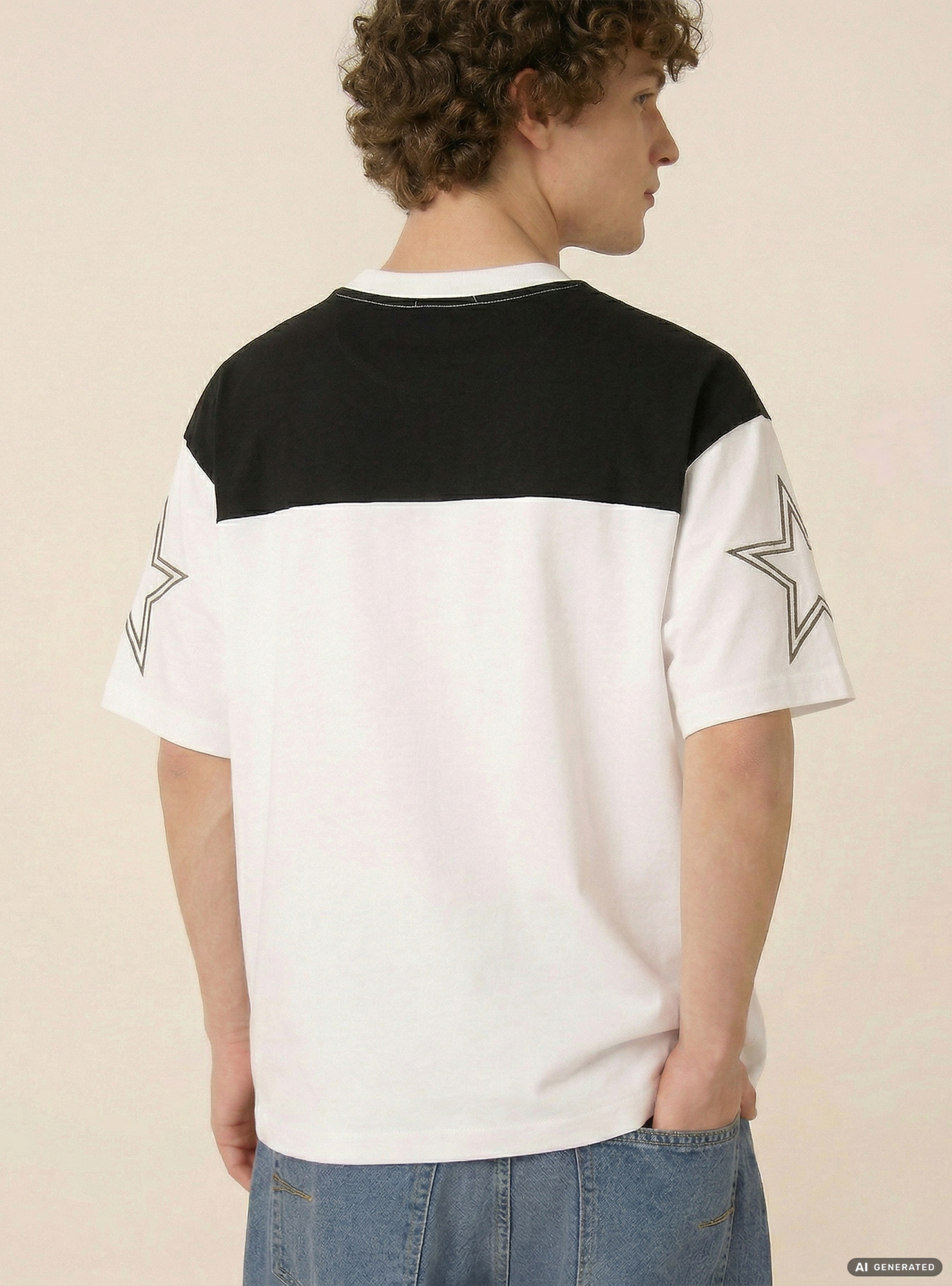 Camiseta de corte recto con estampado, WH1 OFF WHITE