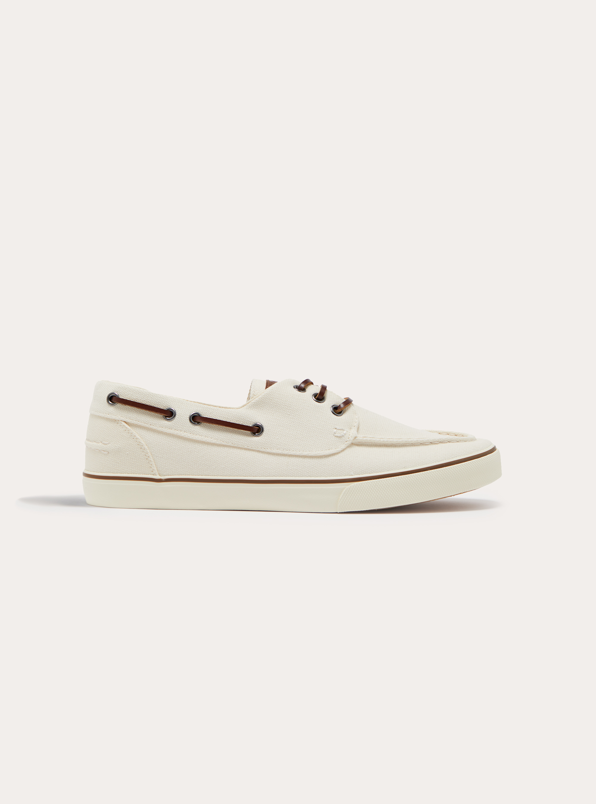 Casual Canvas Boat Shoes, BG3 BEIGE LIGHT
