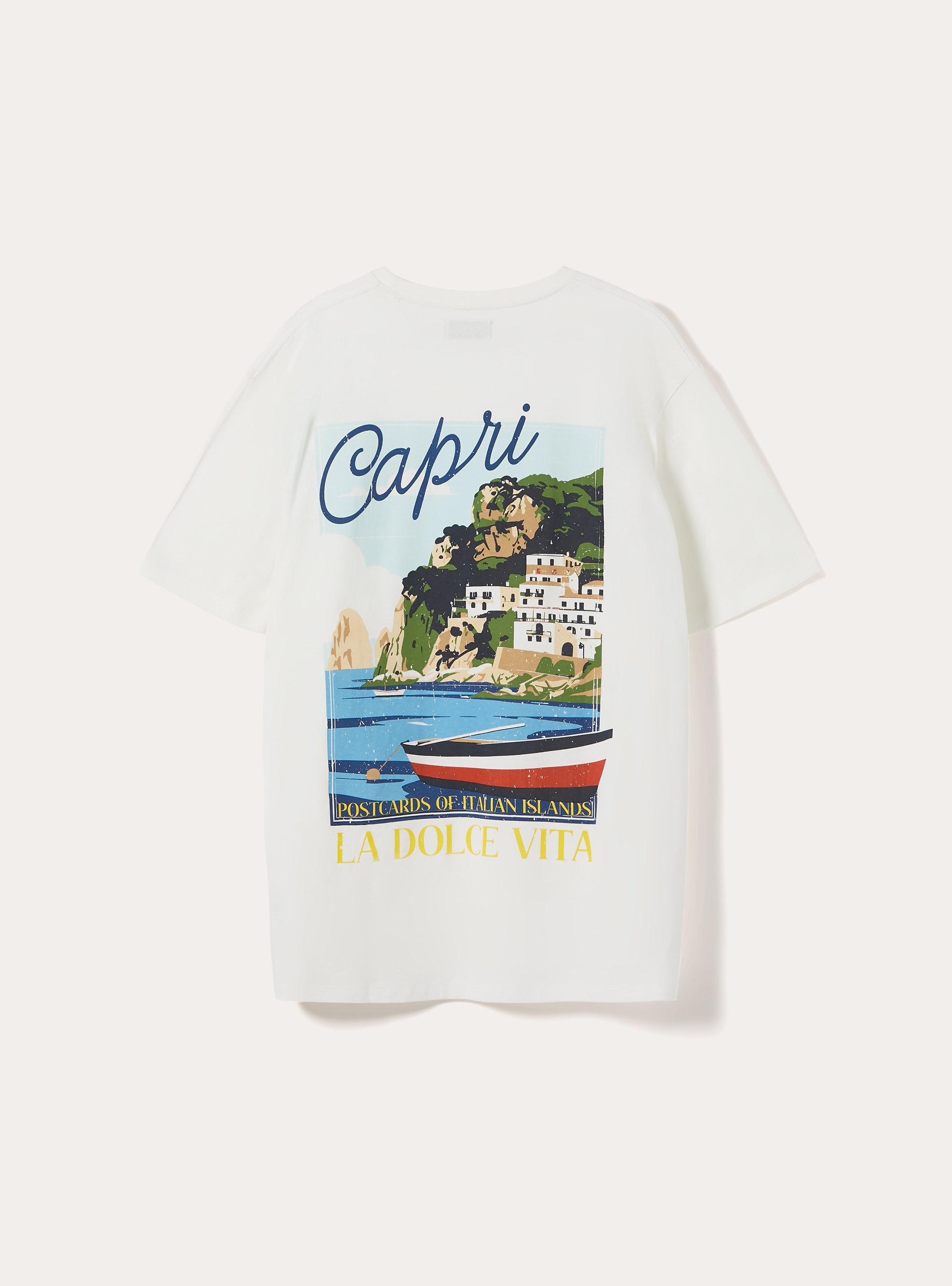 Camiseta Boxy Fit Capri Amore Mio, WH2 WHITE