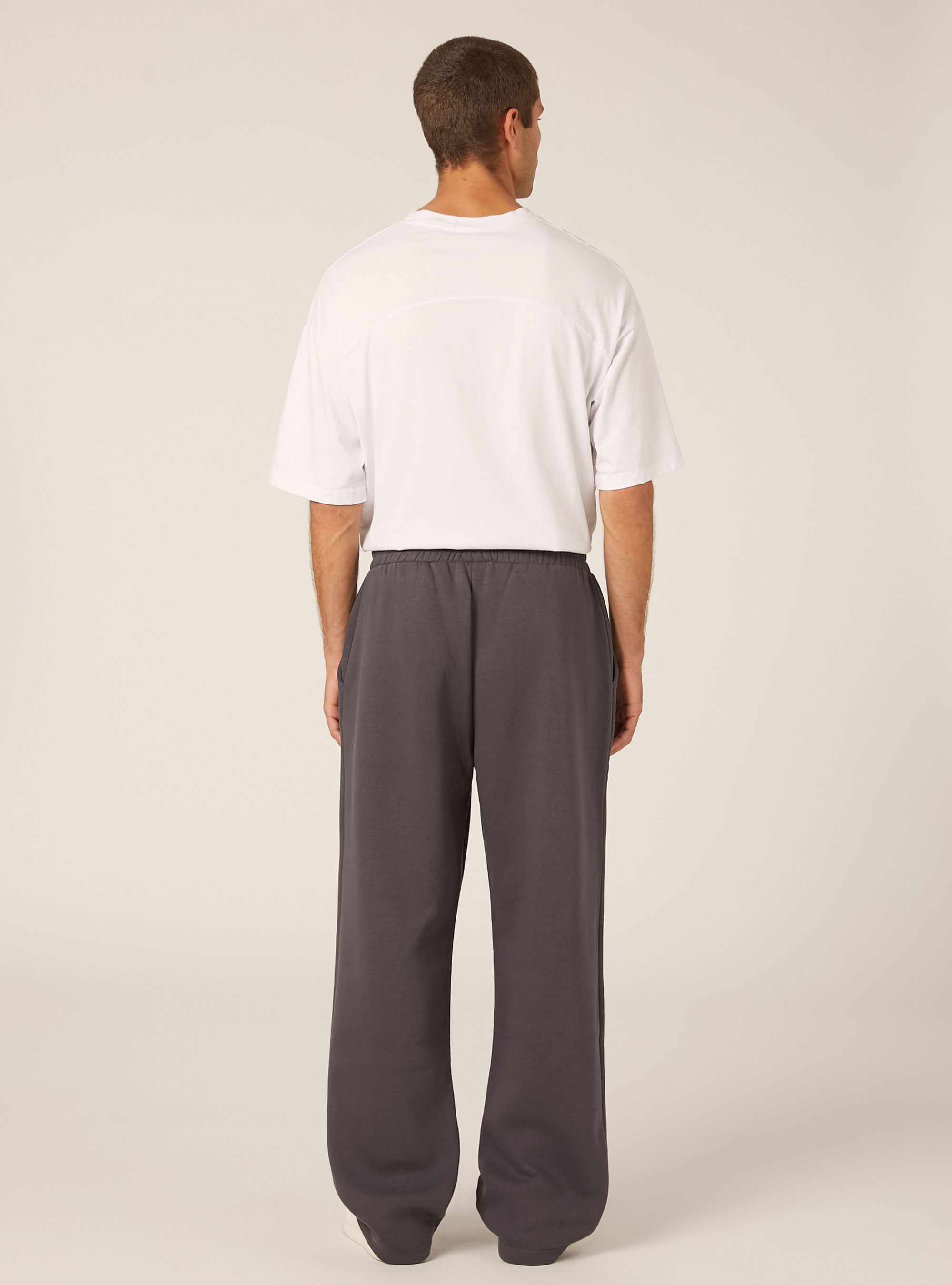 Pantalon ample en molleton, GY1 GREY DARK