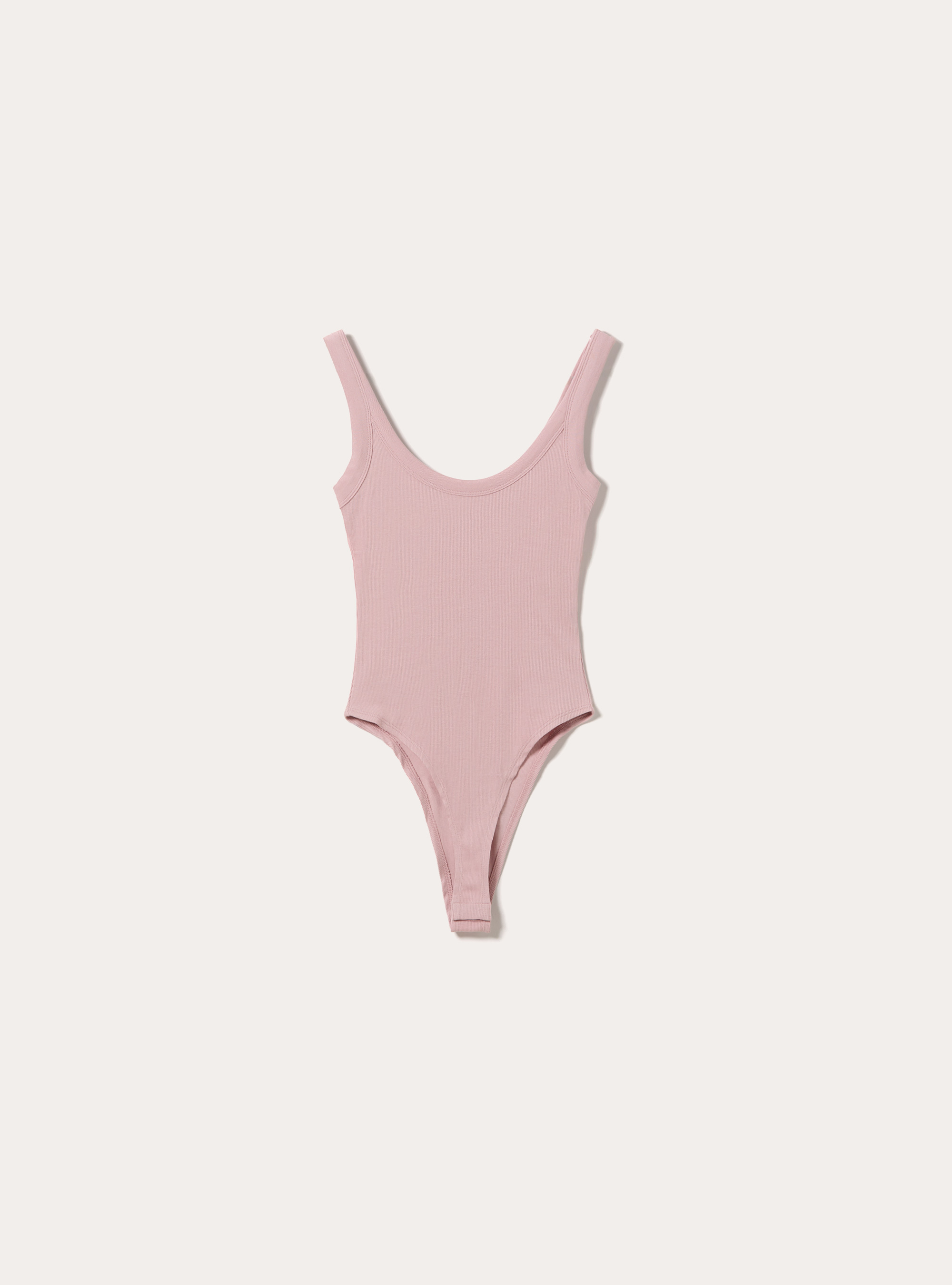 Ribbed Scoop Neck Bodysuit, PK2 PINK MEDIUM