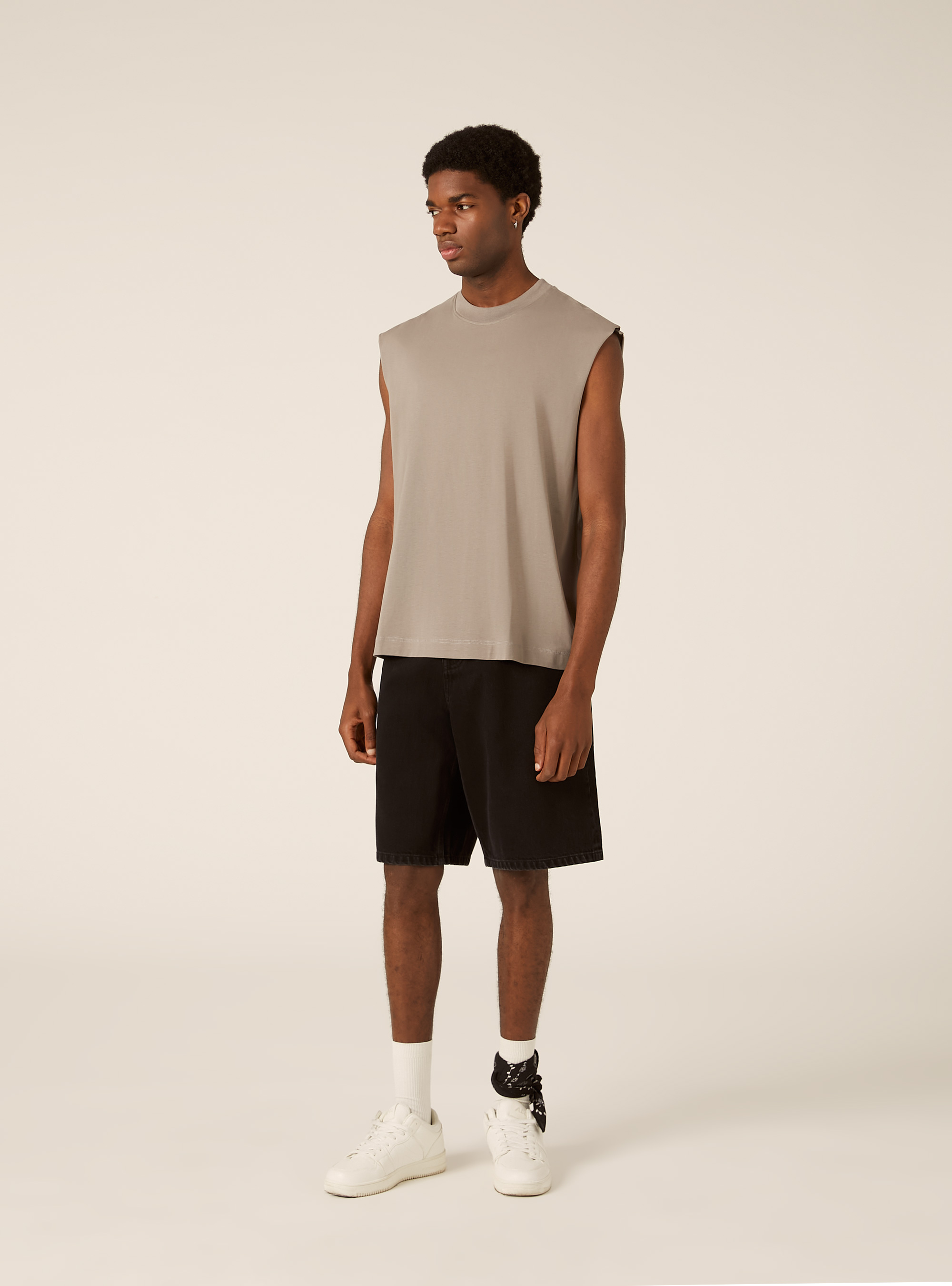 Boxy Fit Tanktop, GY2 GREY MEDIUM