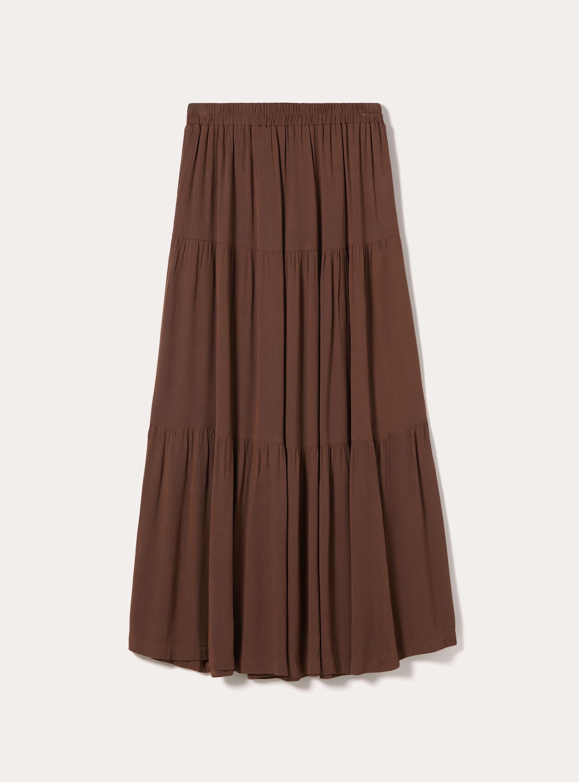 Boho maxi skirt, BR3 BROWN LIGHT
