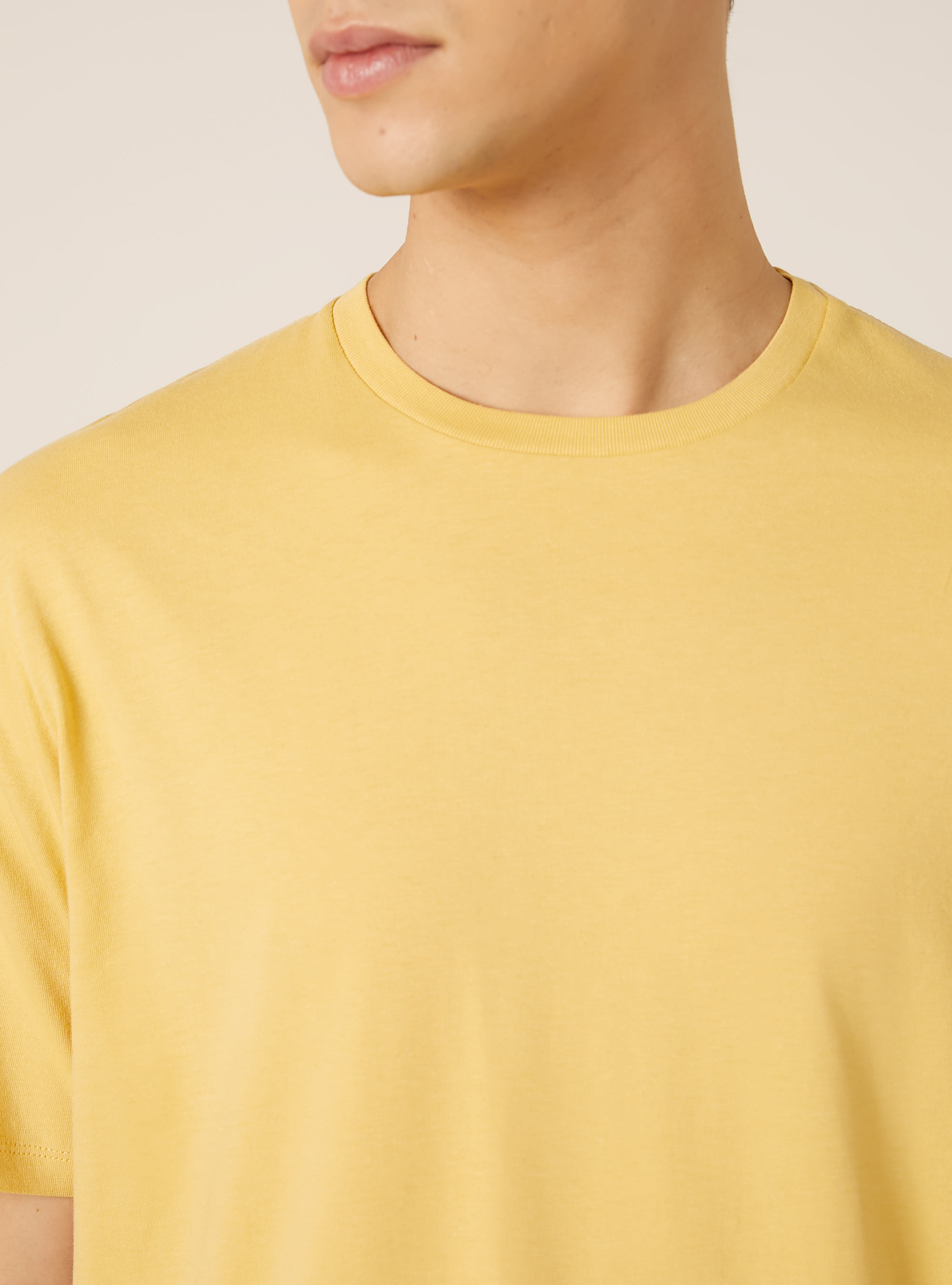 Basic Cotton T-Shirt, YE2 YELLOW MEDIUM