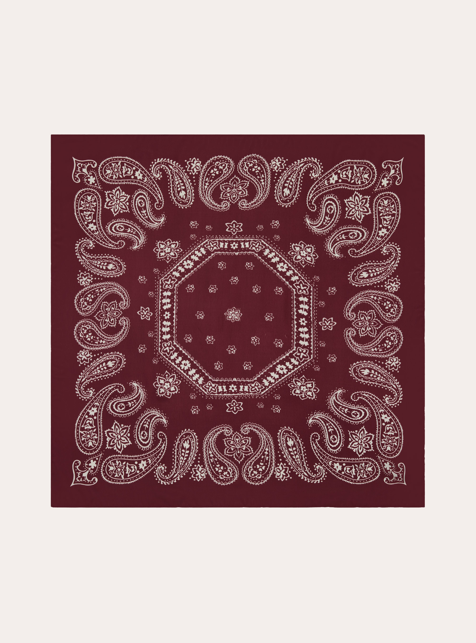 Sciarpa foulard stampato, BO2 BORDEAUX MEDIUM
